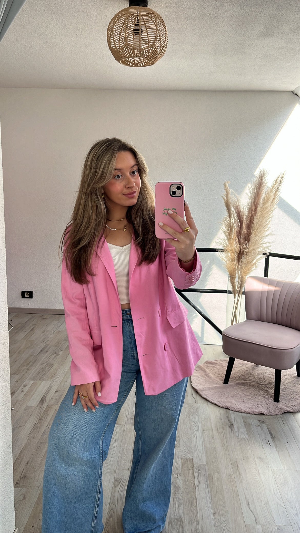 Roze blazer