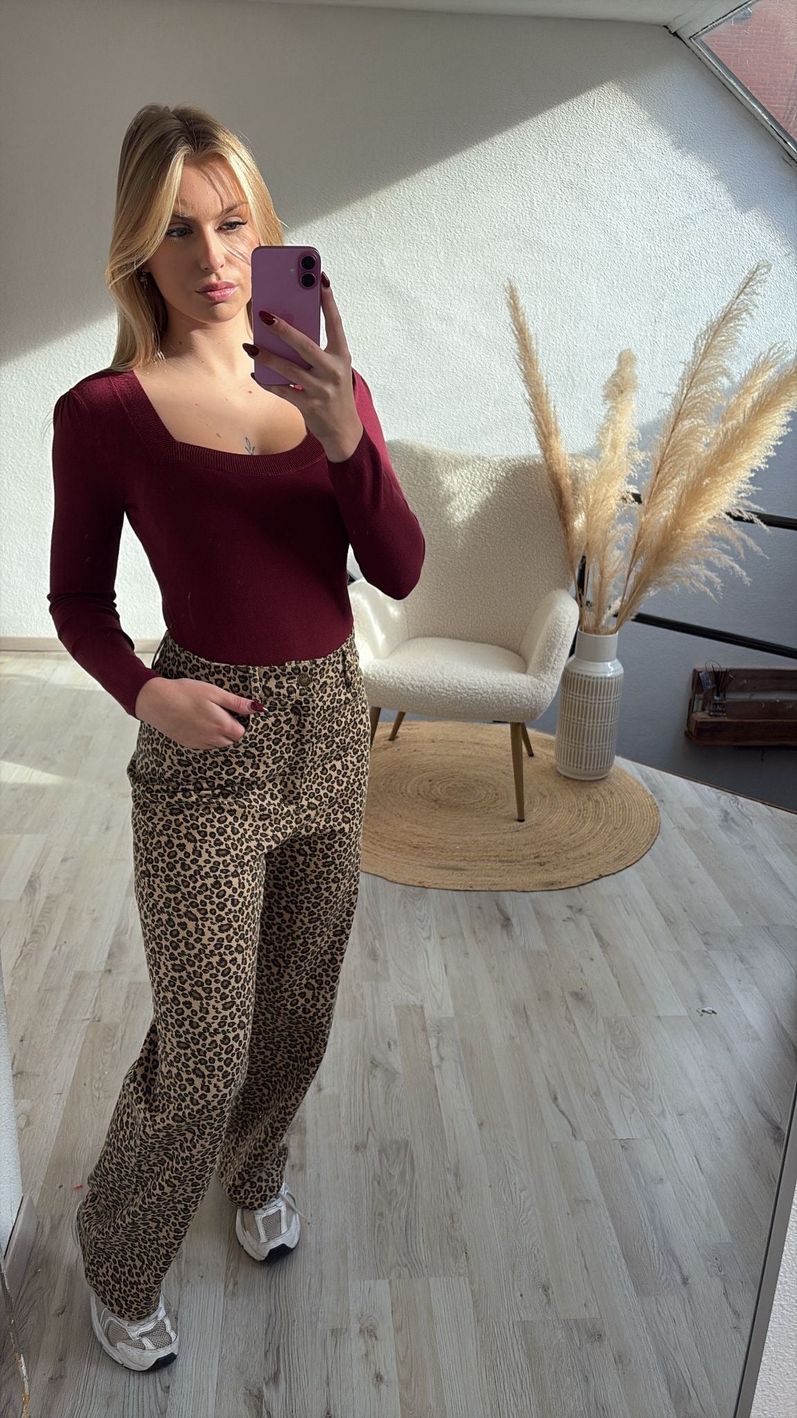 Leopard jeans
