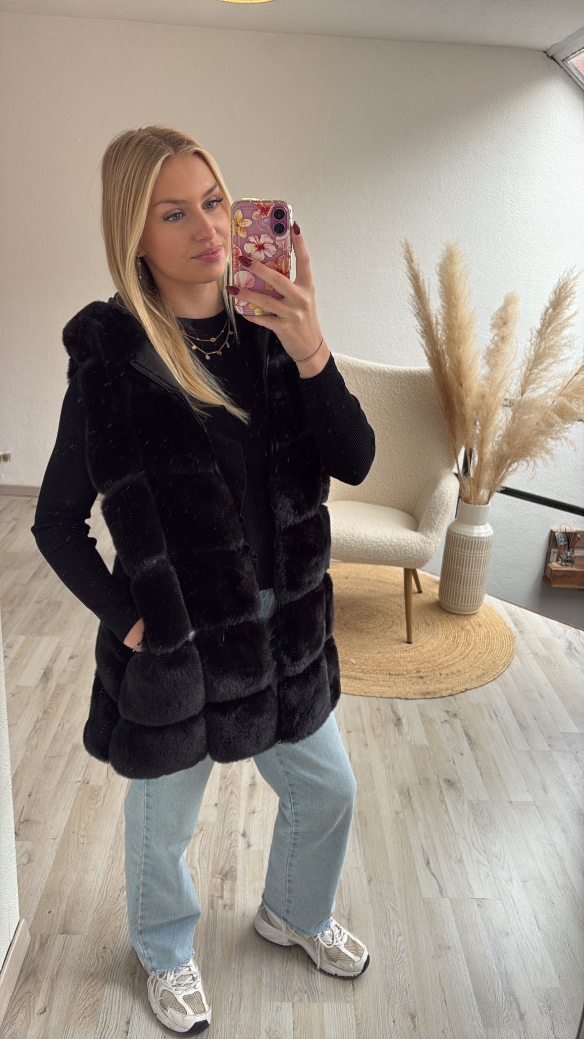 Fluffy body zwart