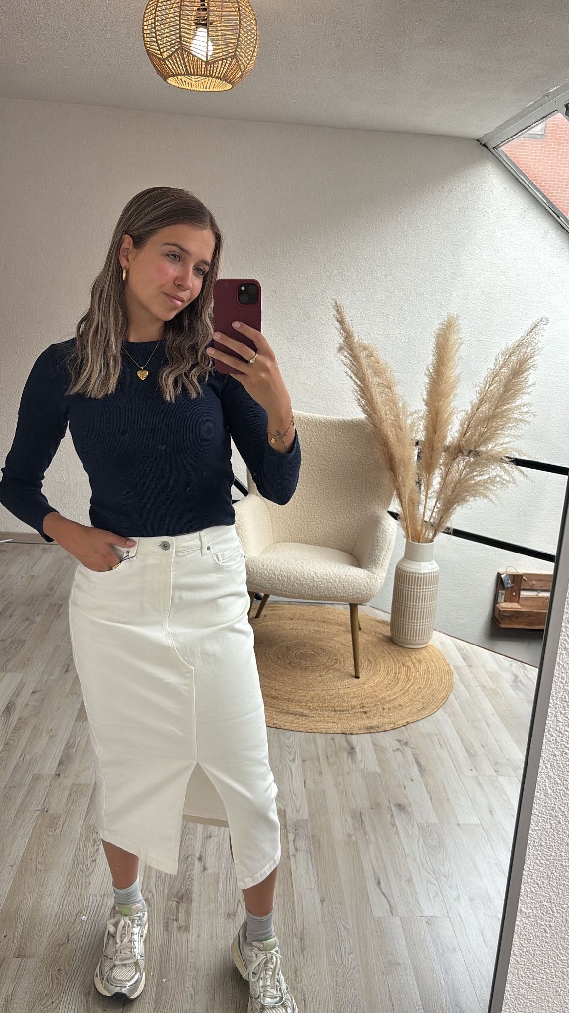 Jeansrok wit