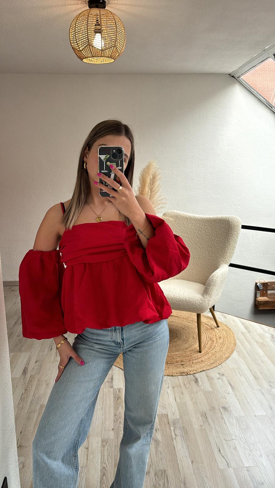 Rode blouse