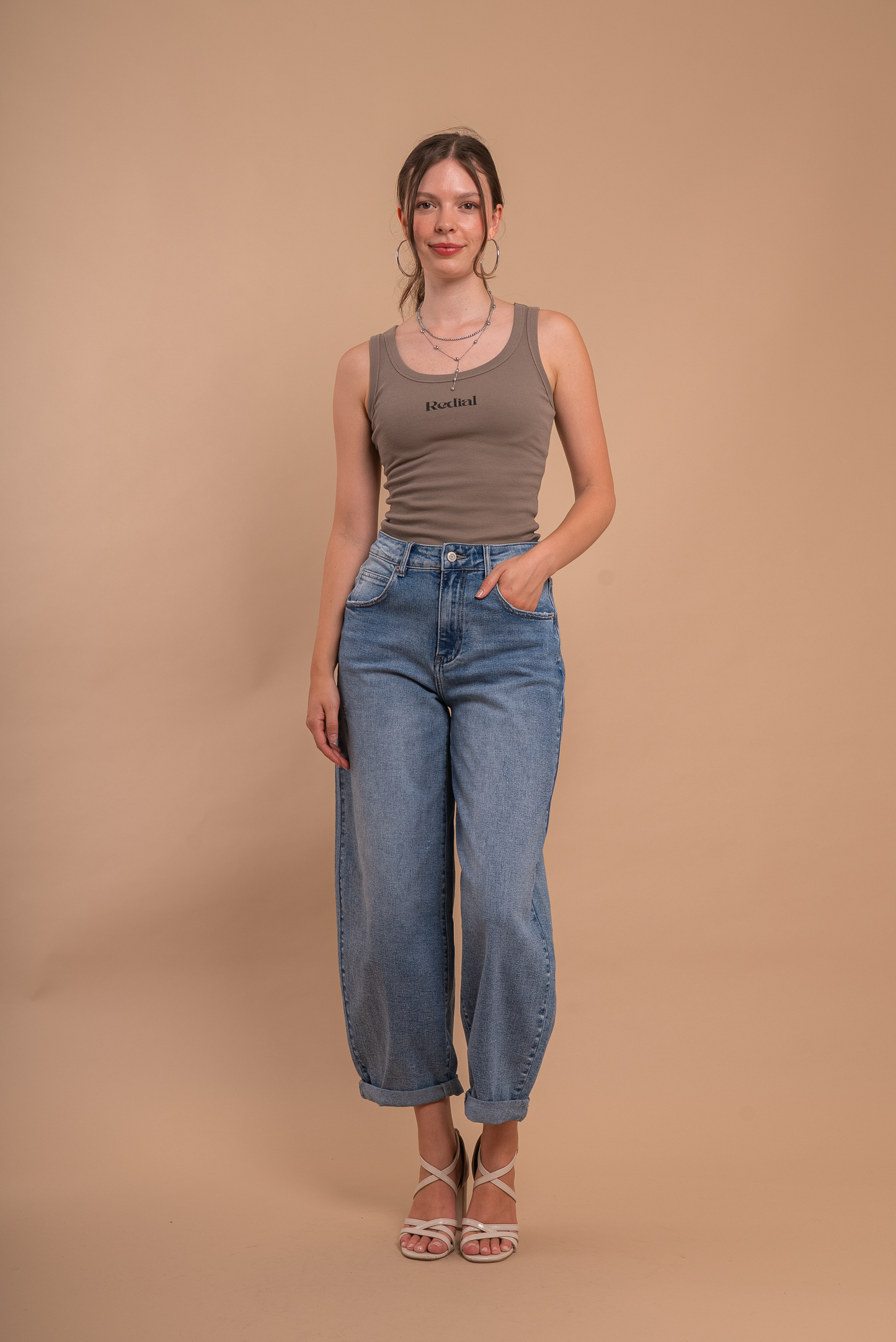 BALLOON JEANS BLAUW