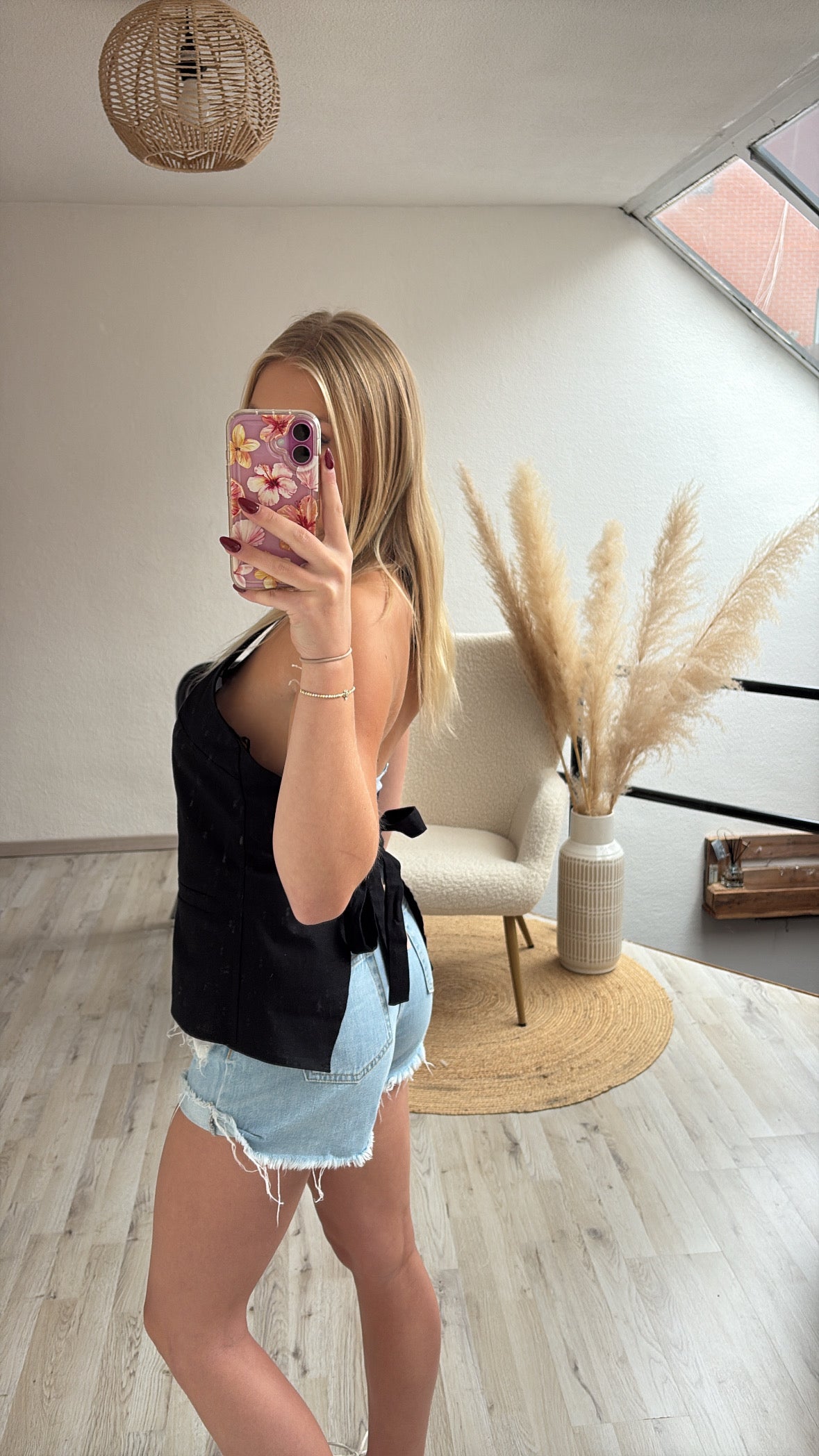 Gilet top zwart