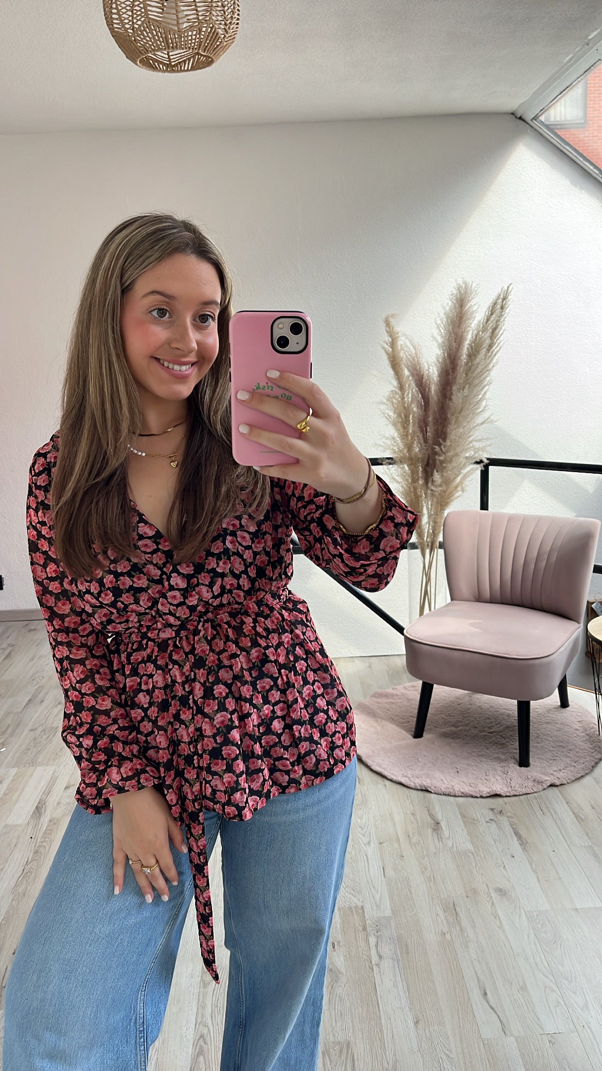 Gebloemde blouse