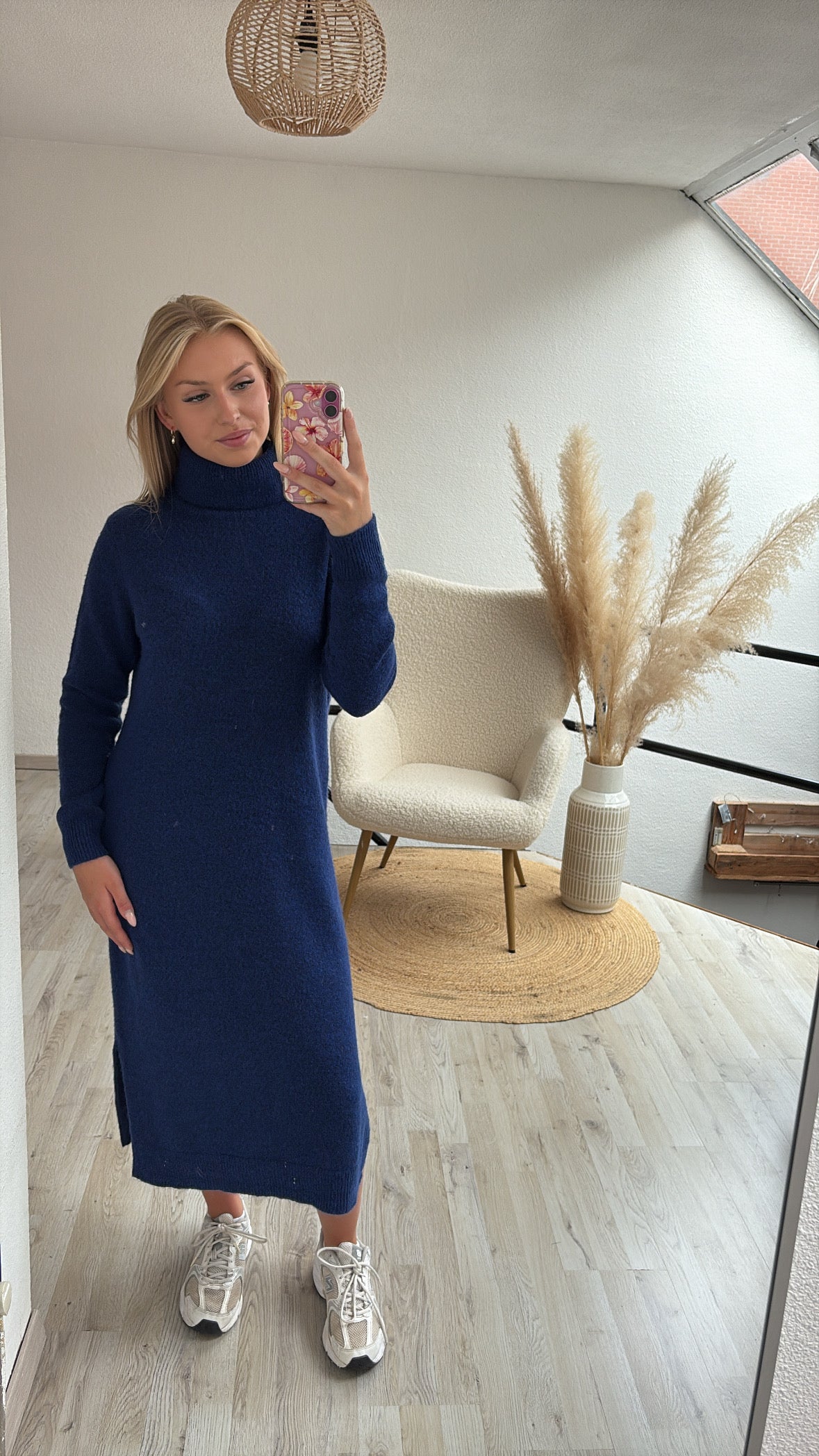 Sweaterjurk kobalt