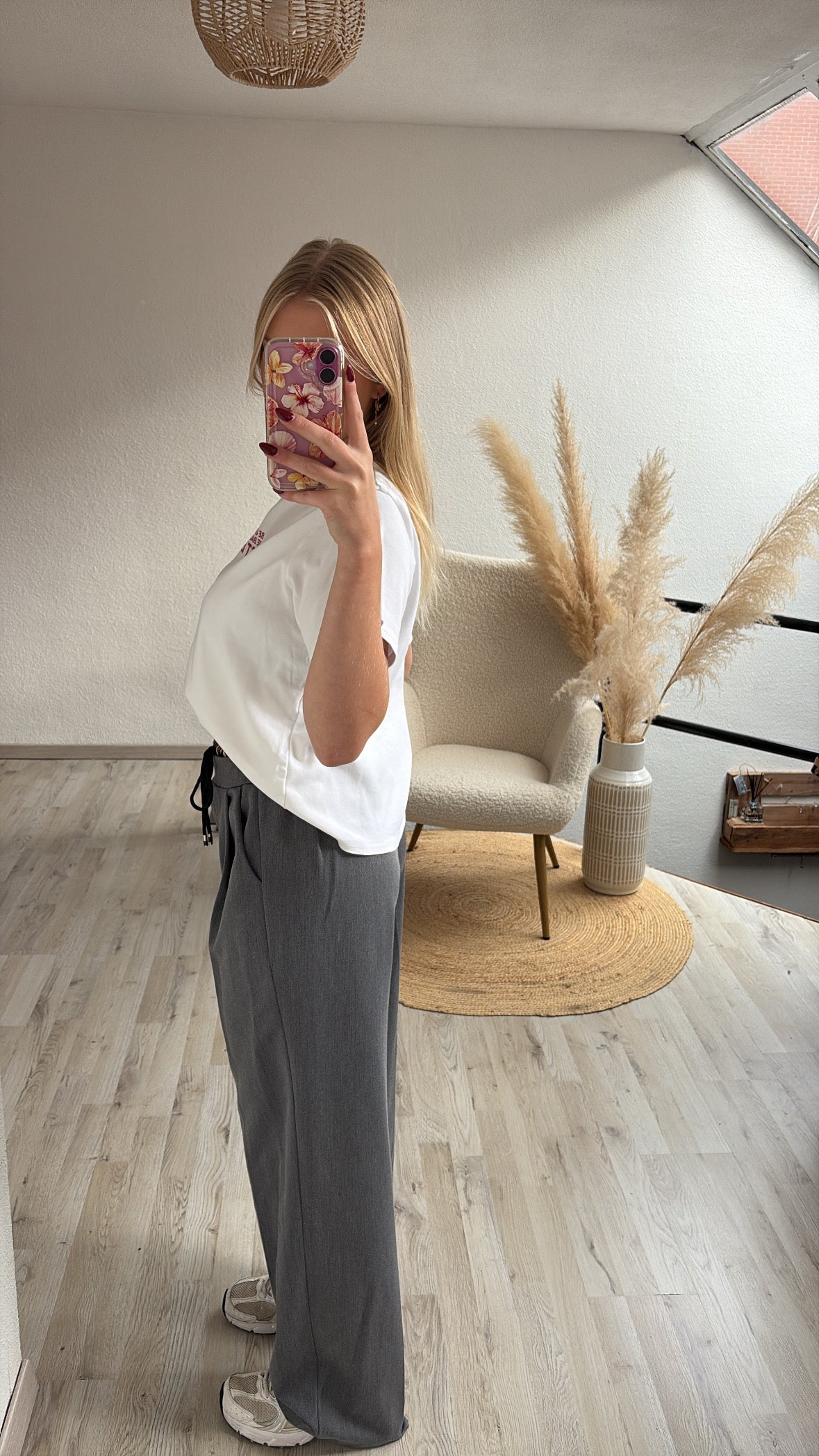 Pantalon leopard grijs