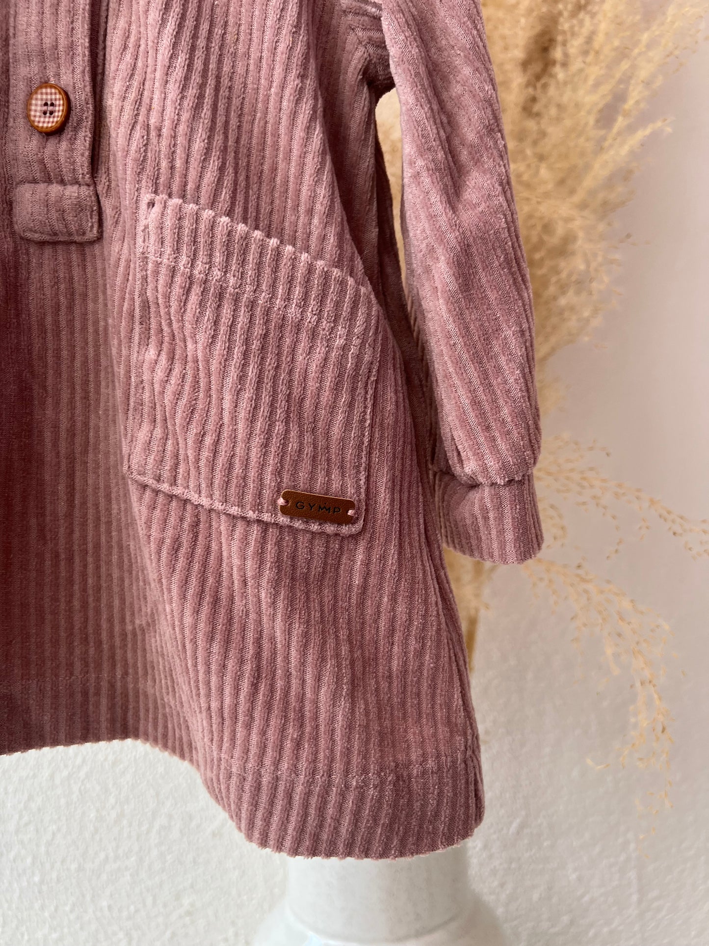 Corduroy jurkje roze