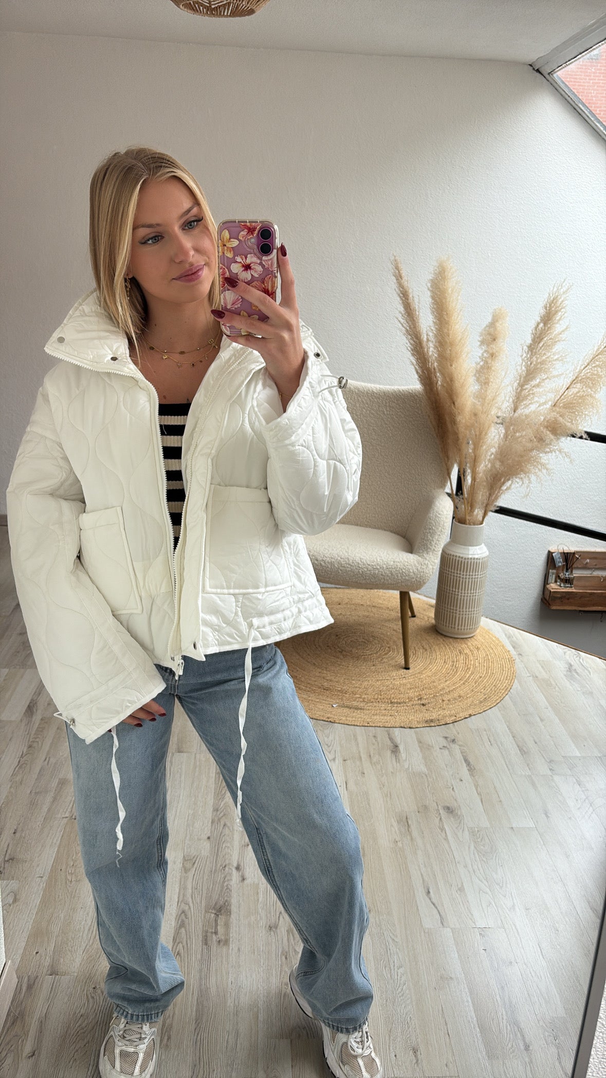 Quilted jasje wit