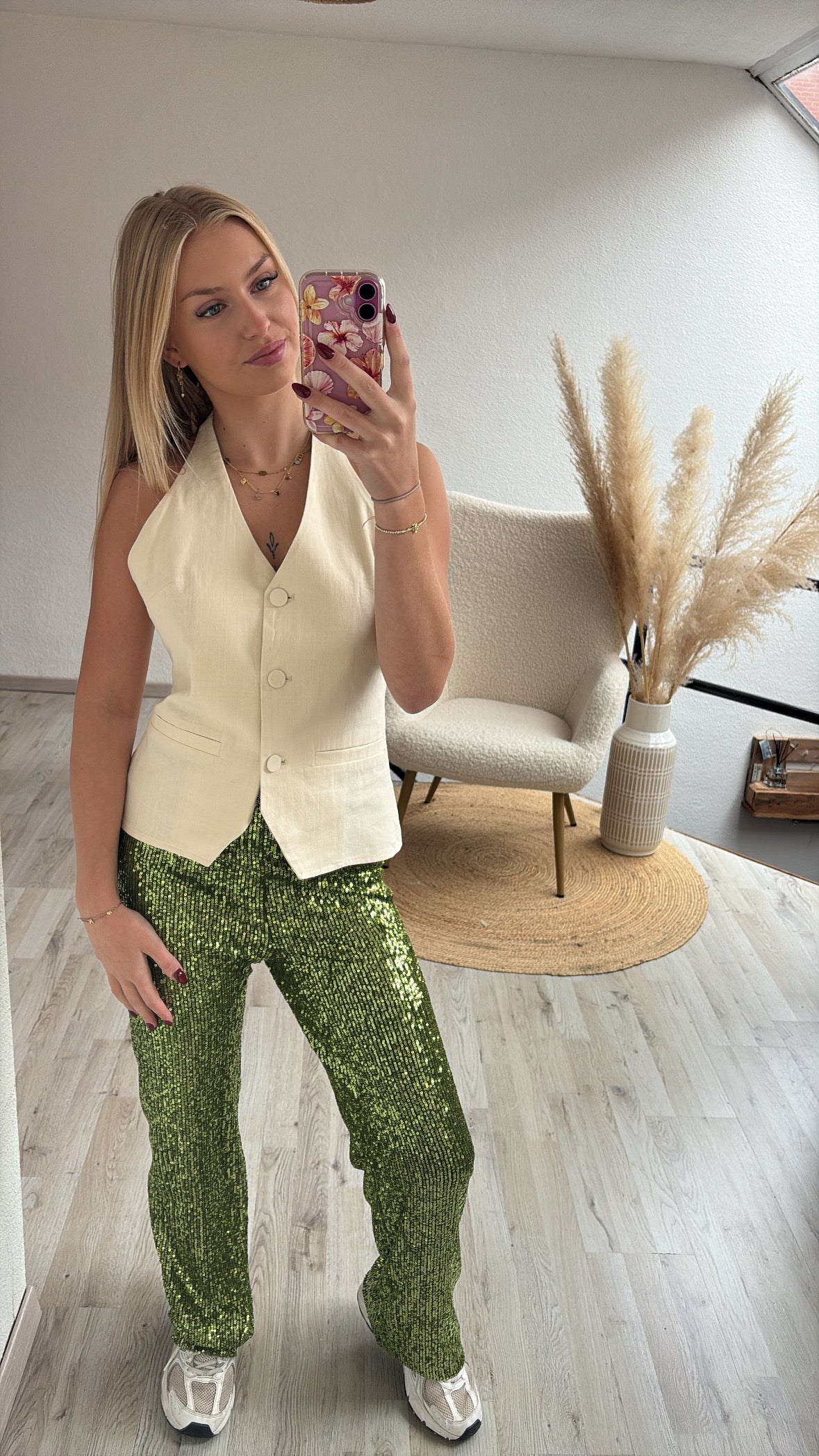 Gilet top beige