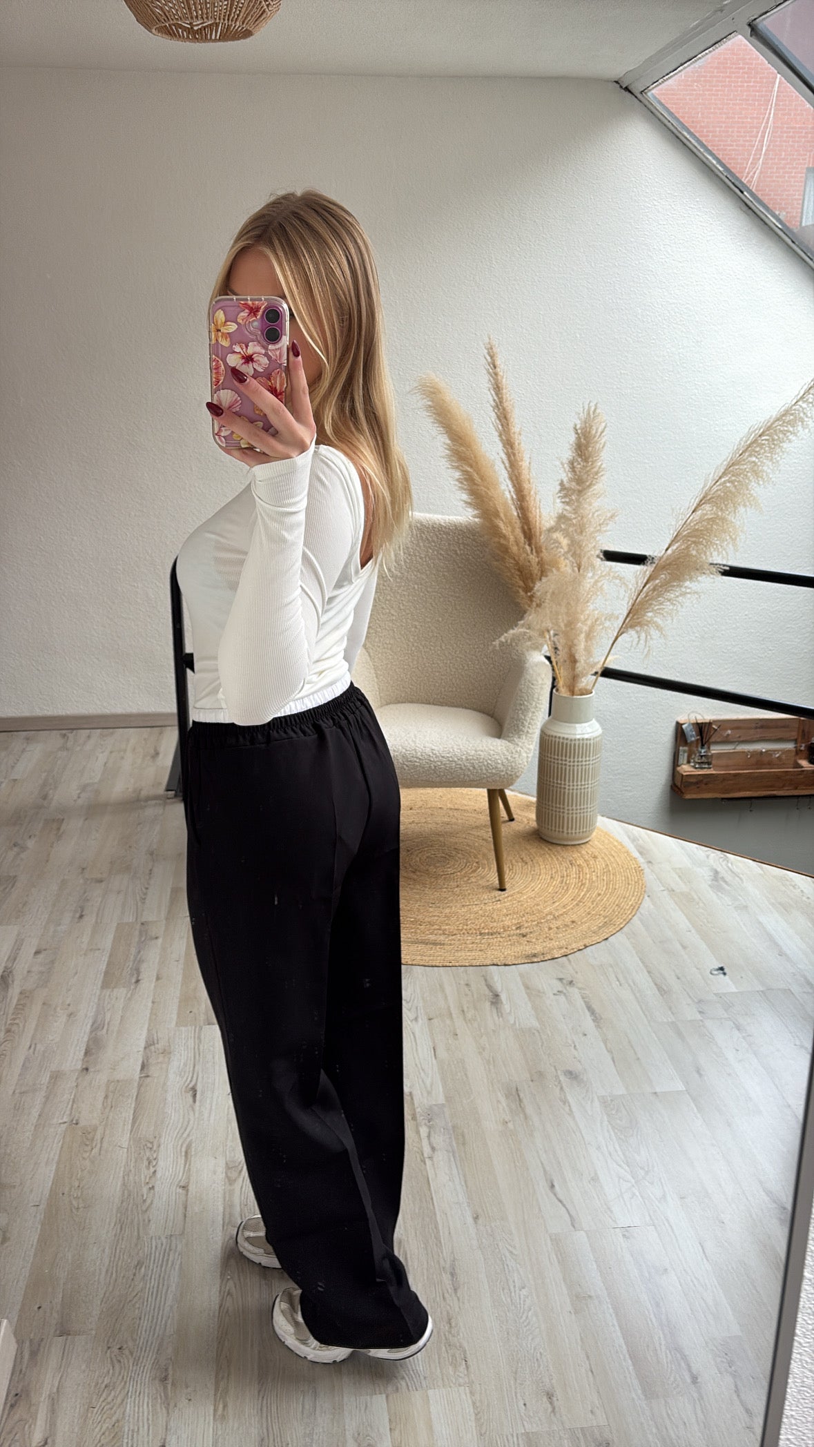 Zwarte pantalon band