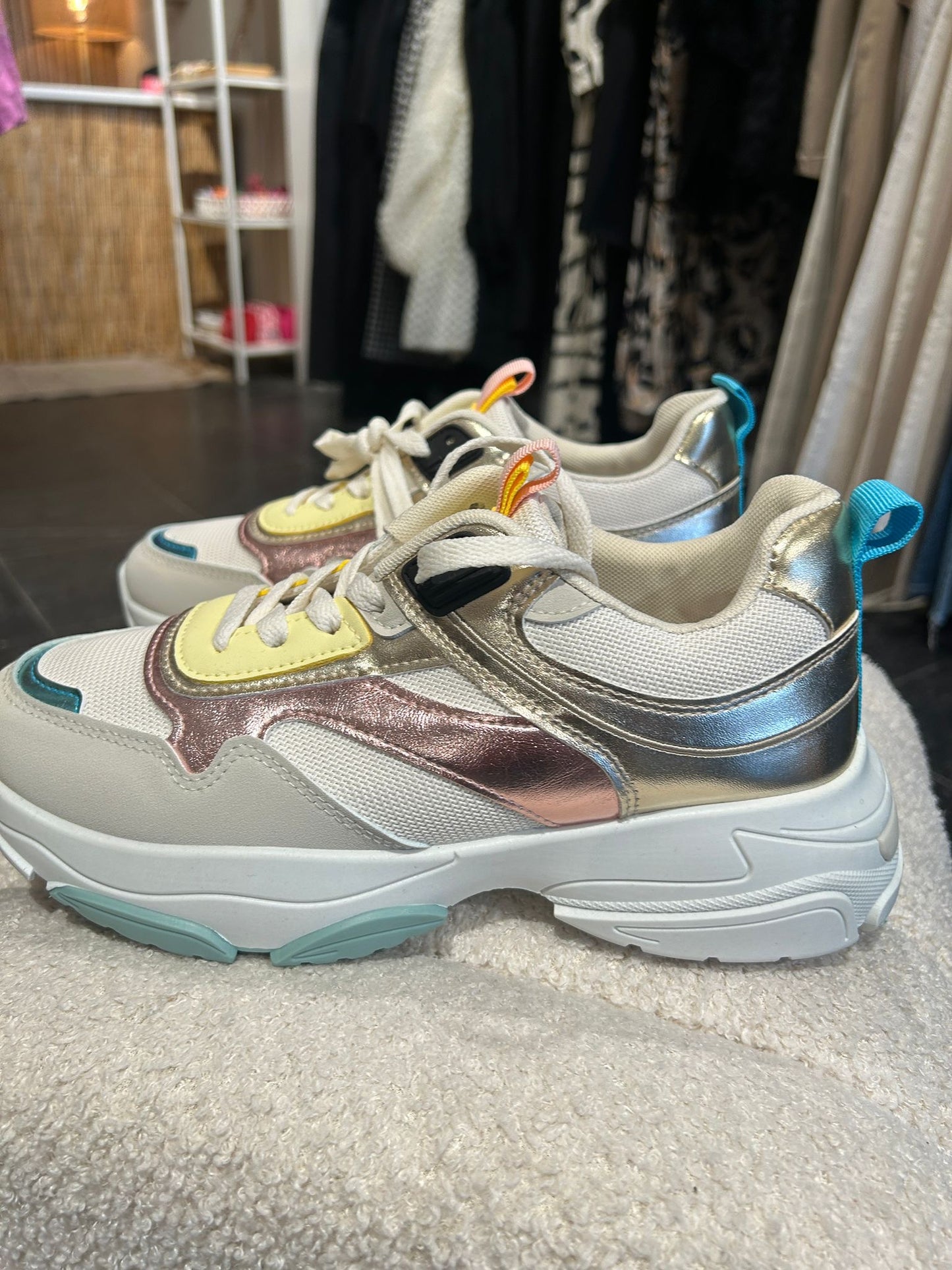 Metallic sneakers
