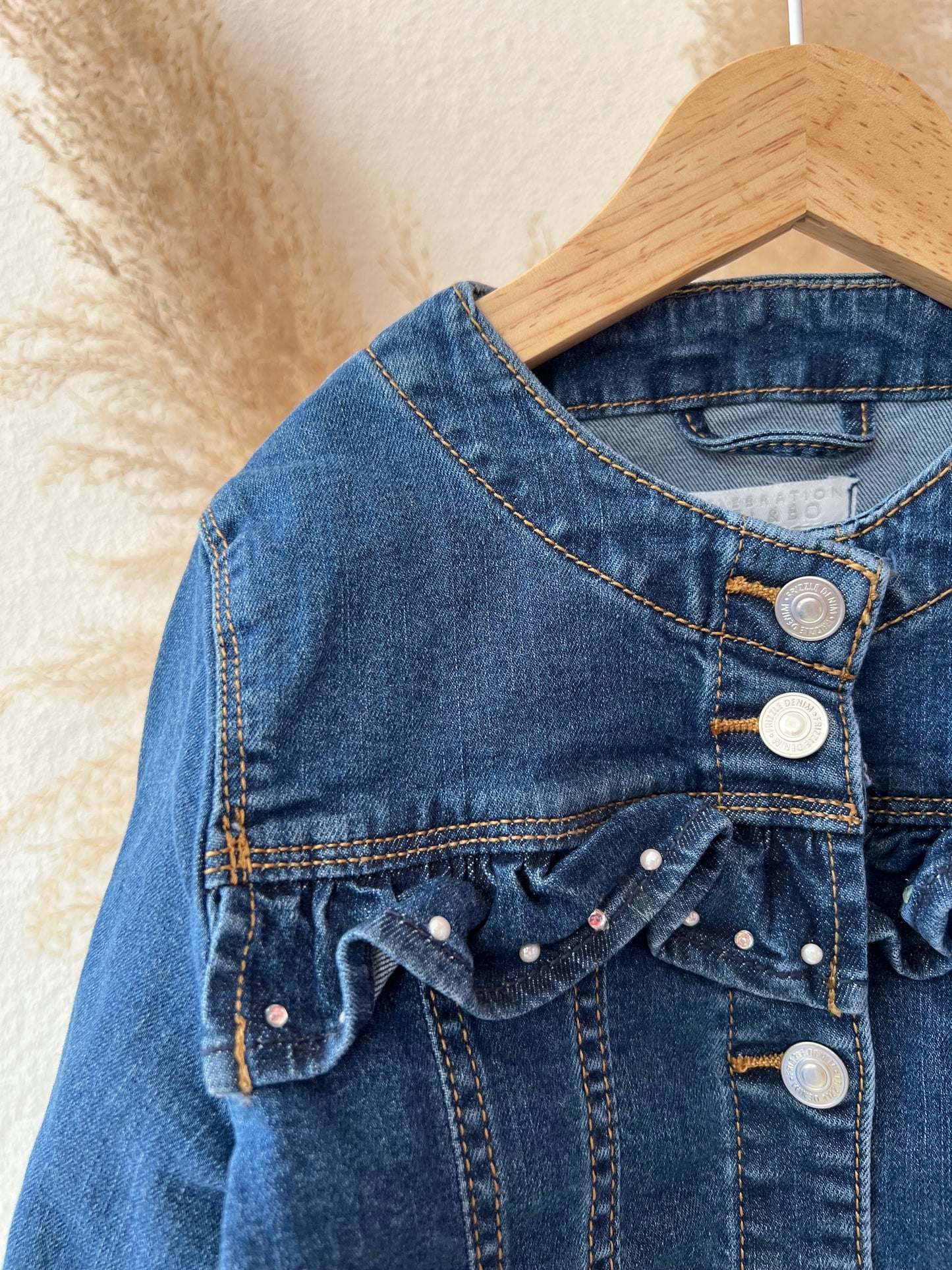 Jeansjasje parels