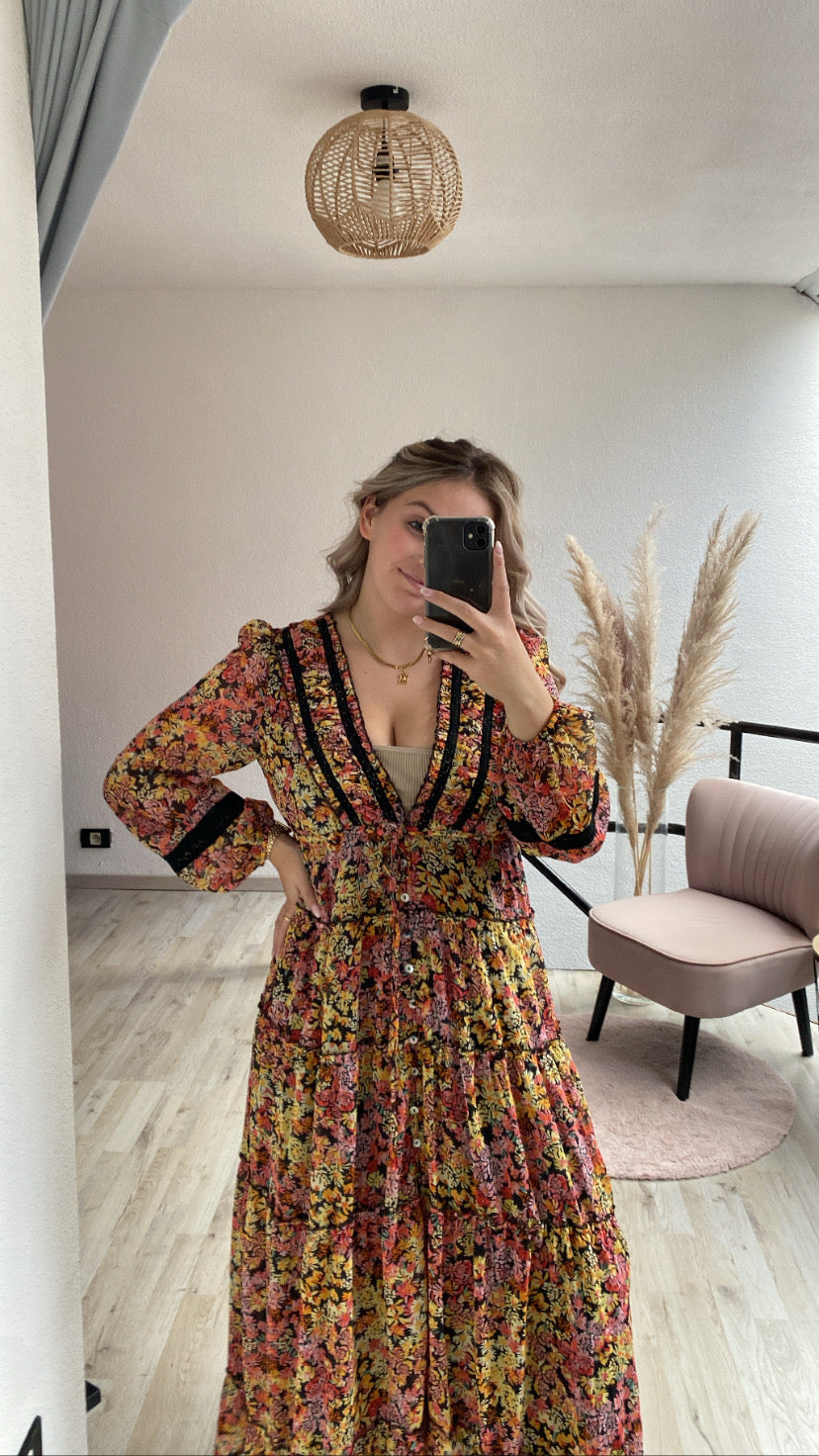 Maxijurk bloemen