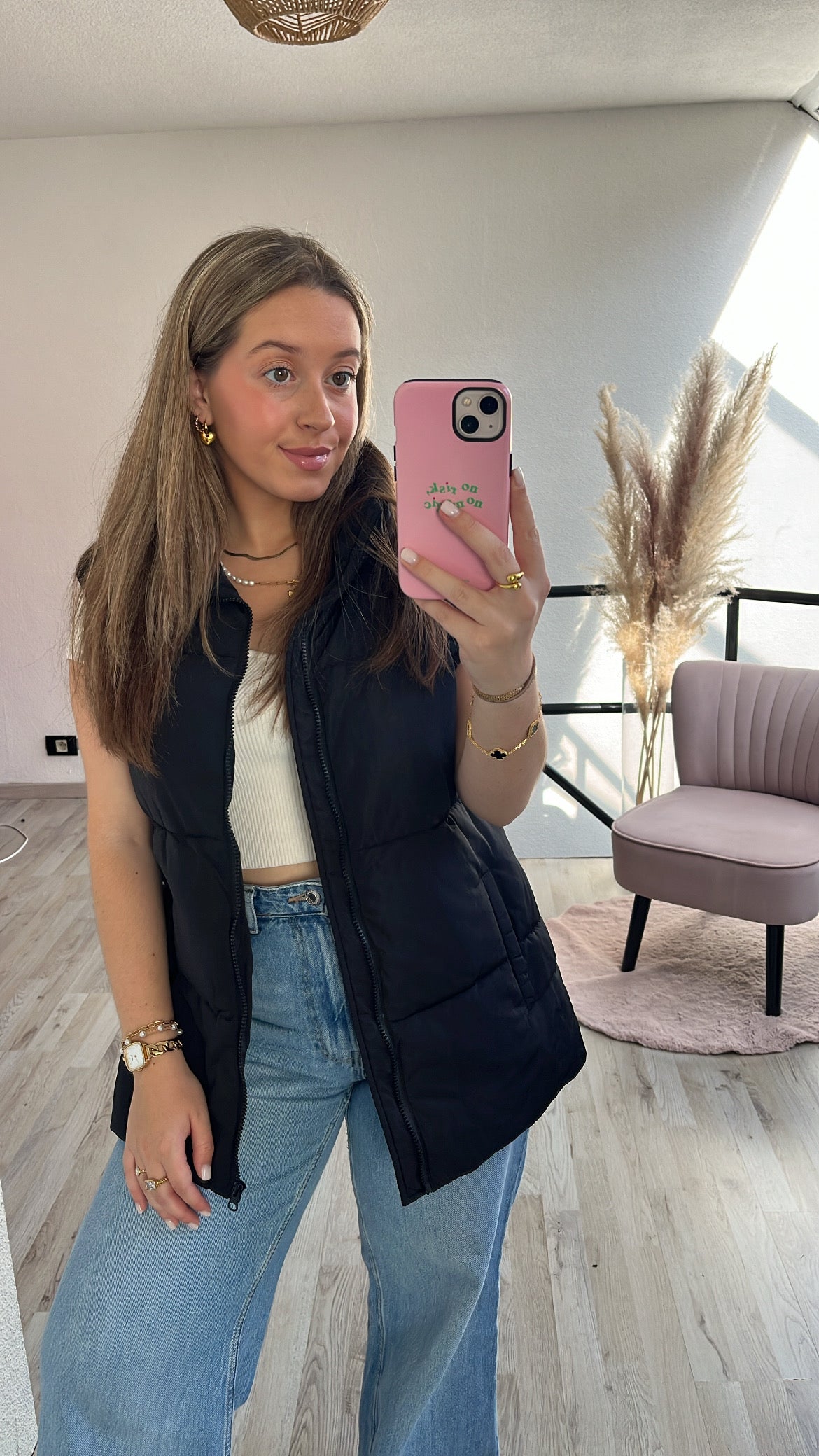 Zwarte bodywarmer