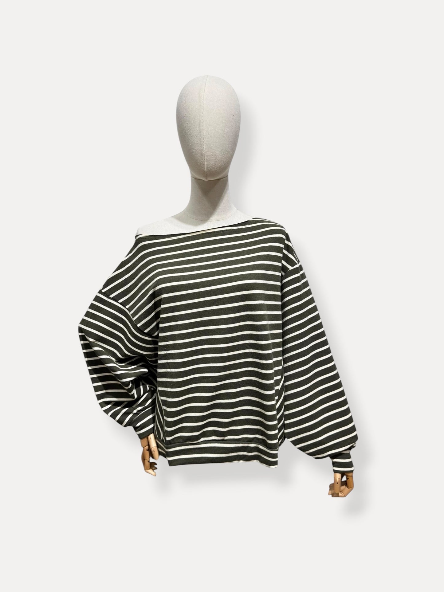 OFF SHOULDER SWEAT KHAKI