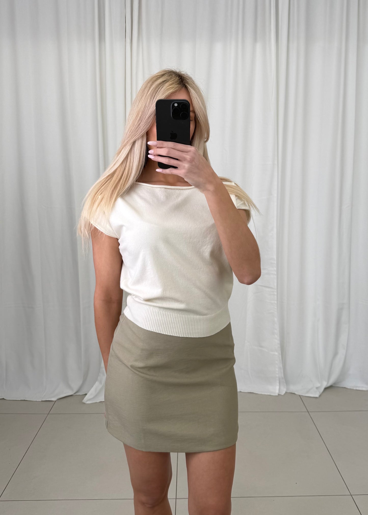KNIT TOP CREME