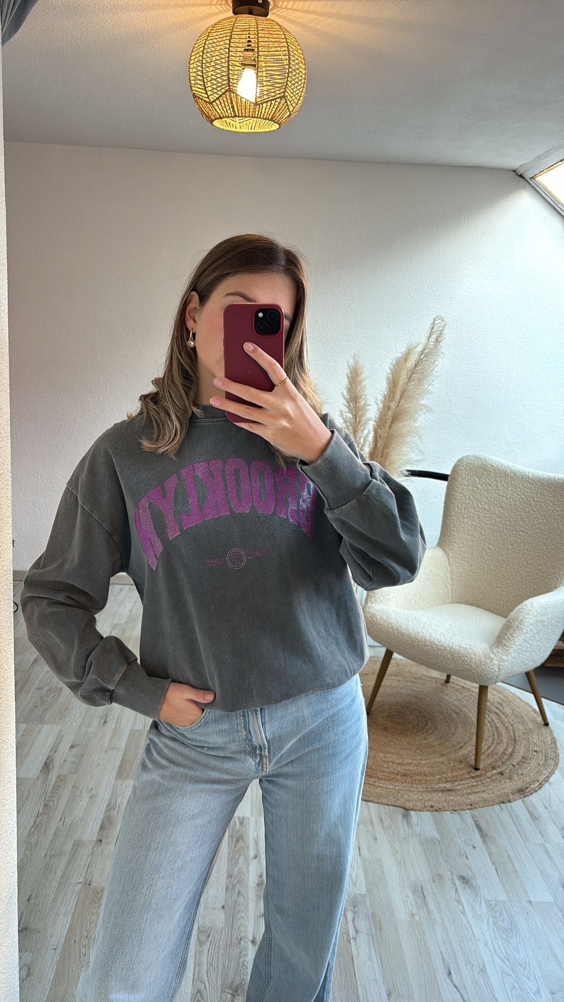Brooklyn sweater grijs