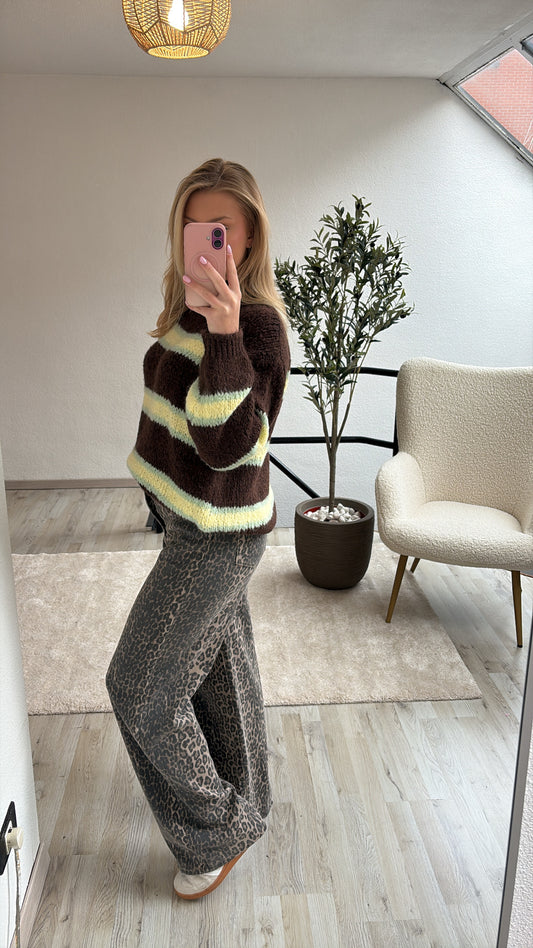 BRUINE KNIT STREPEN