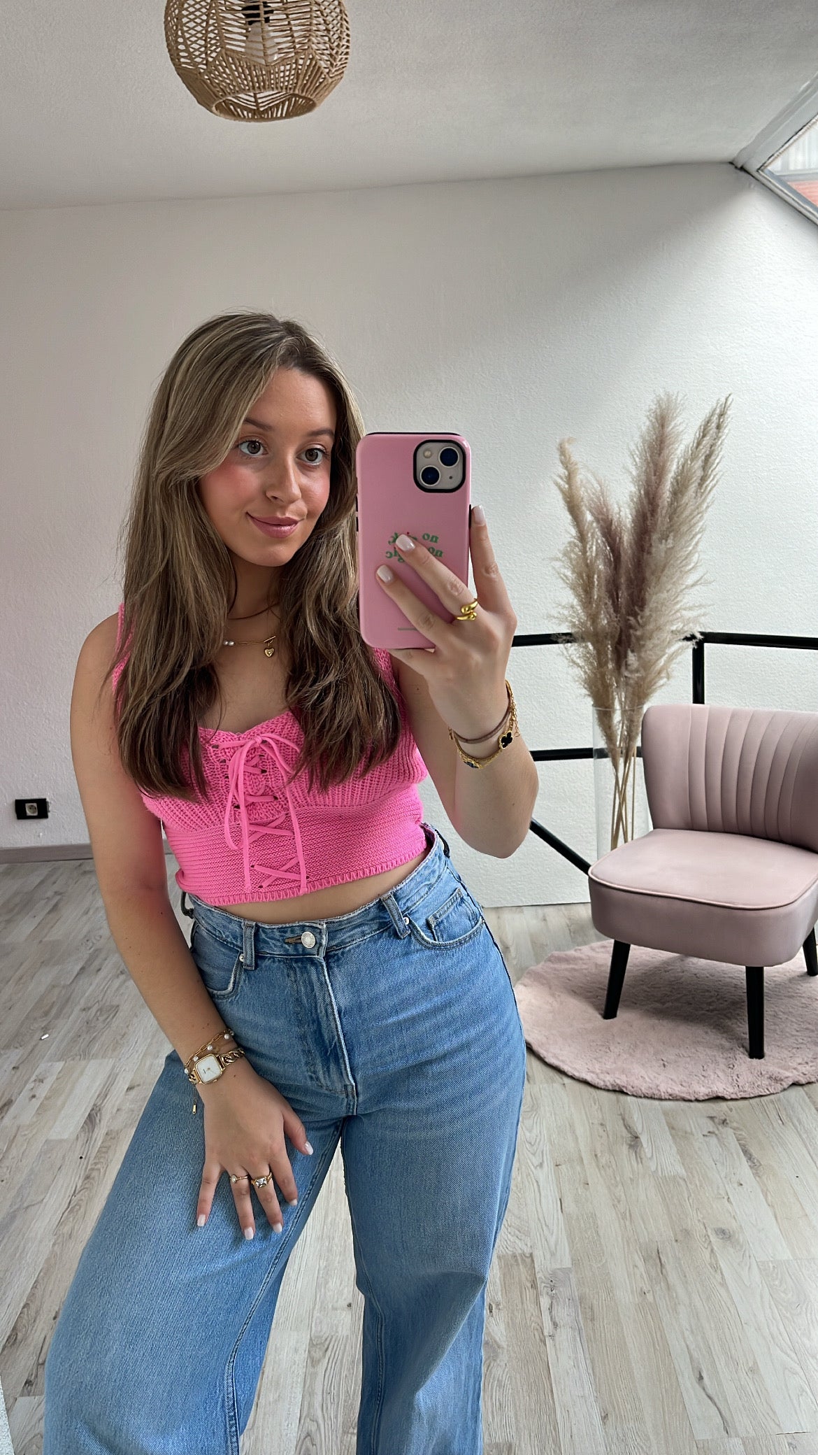 Knit topje roze