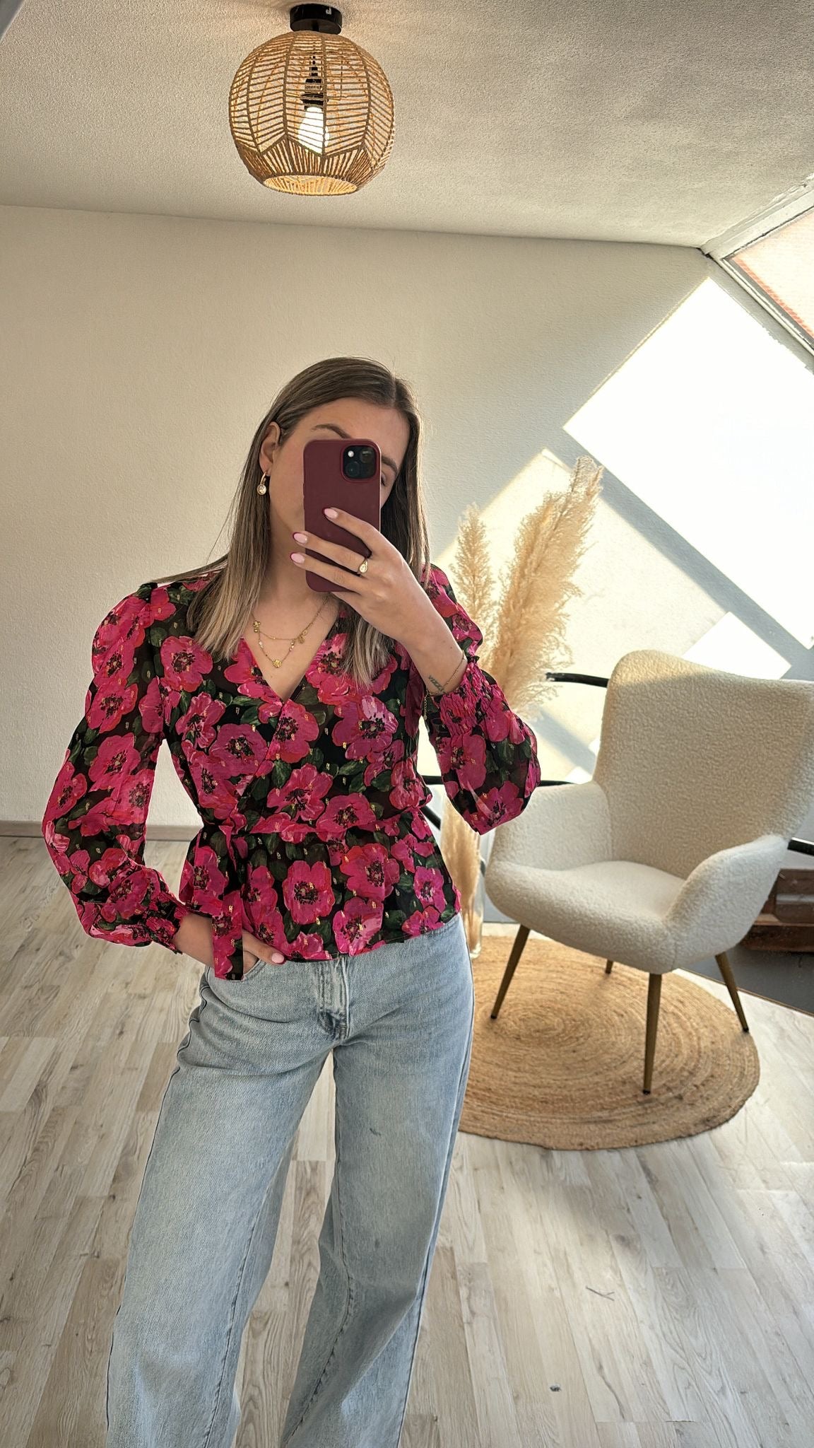 Blouse bloemen