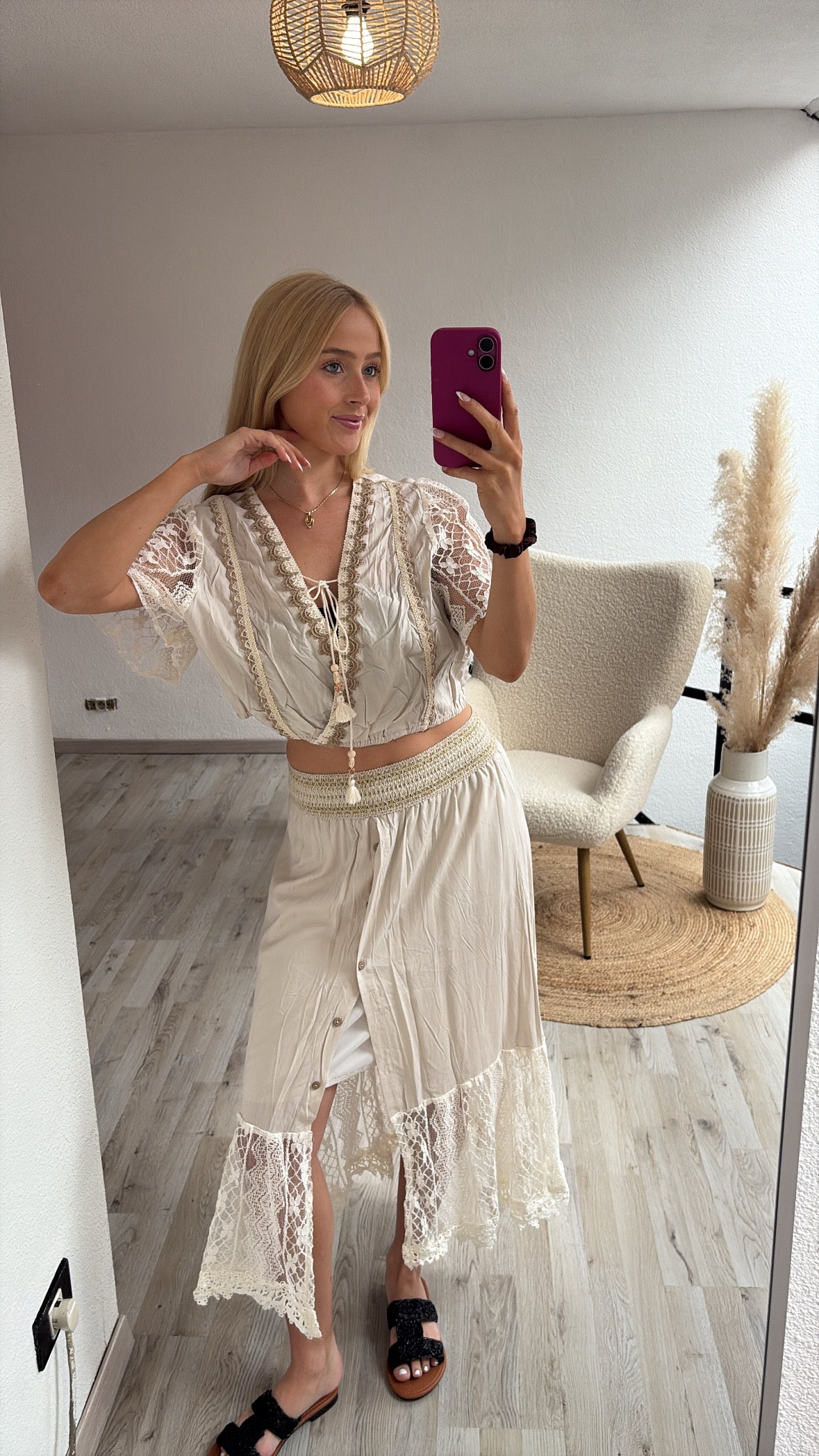 Beige boho set