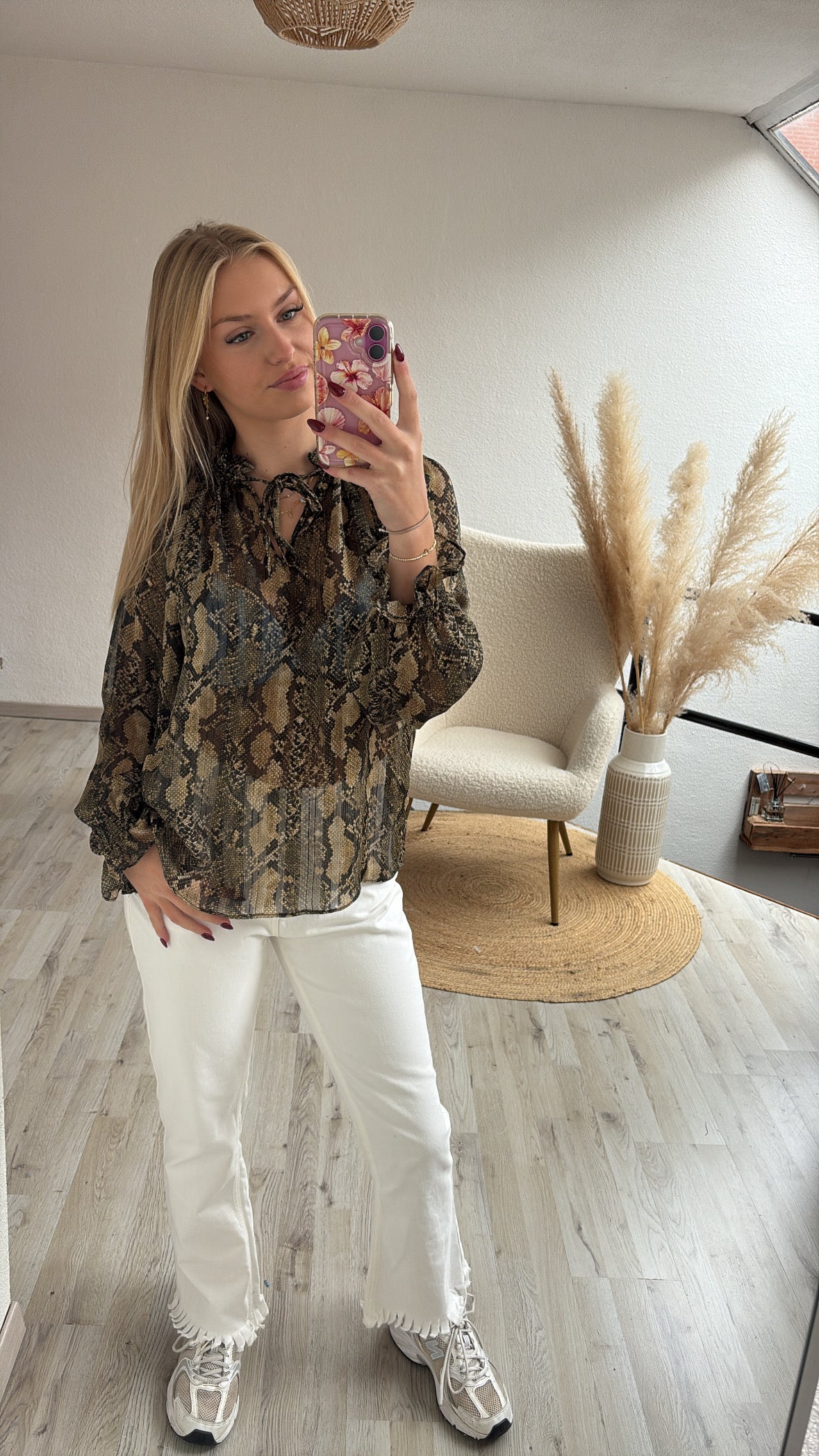 Snakeprint blouse
