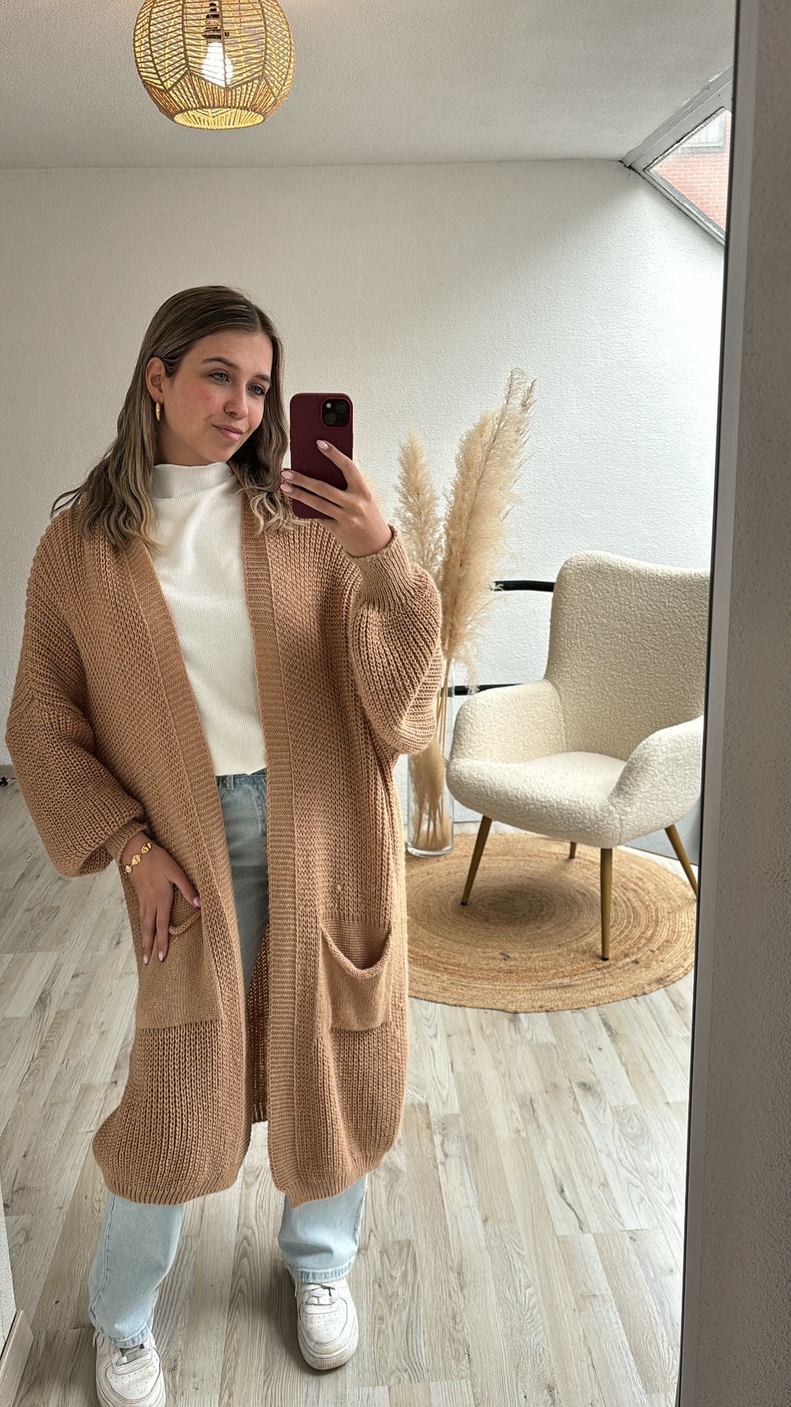 Lange vest camel