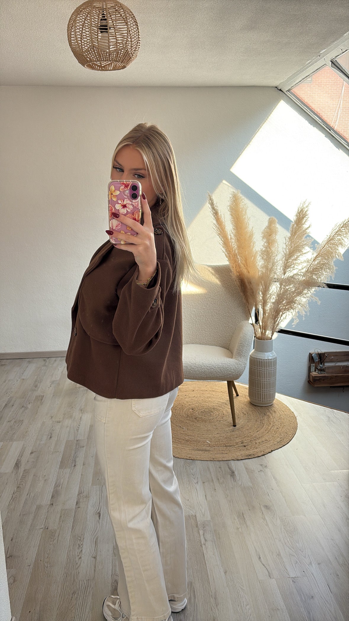 Trenchcoat kort choco