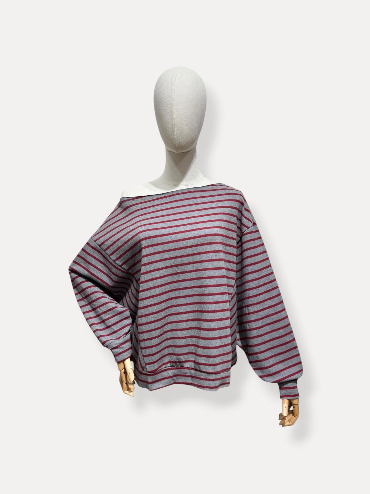 OFF SHOULDER SWEAT GRIJS