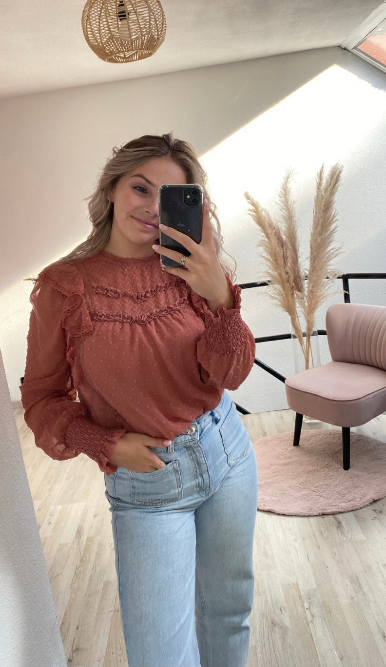 Roze blouse
