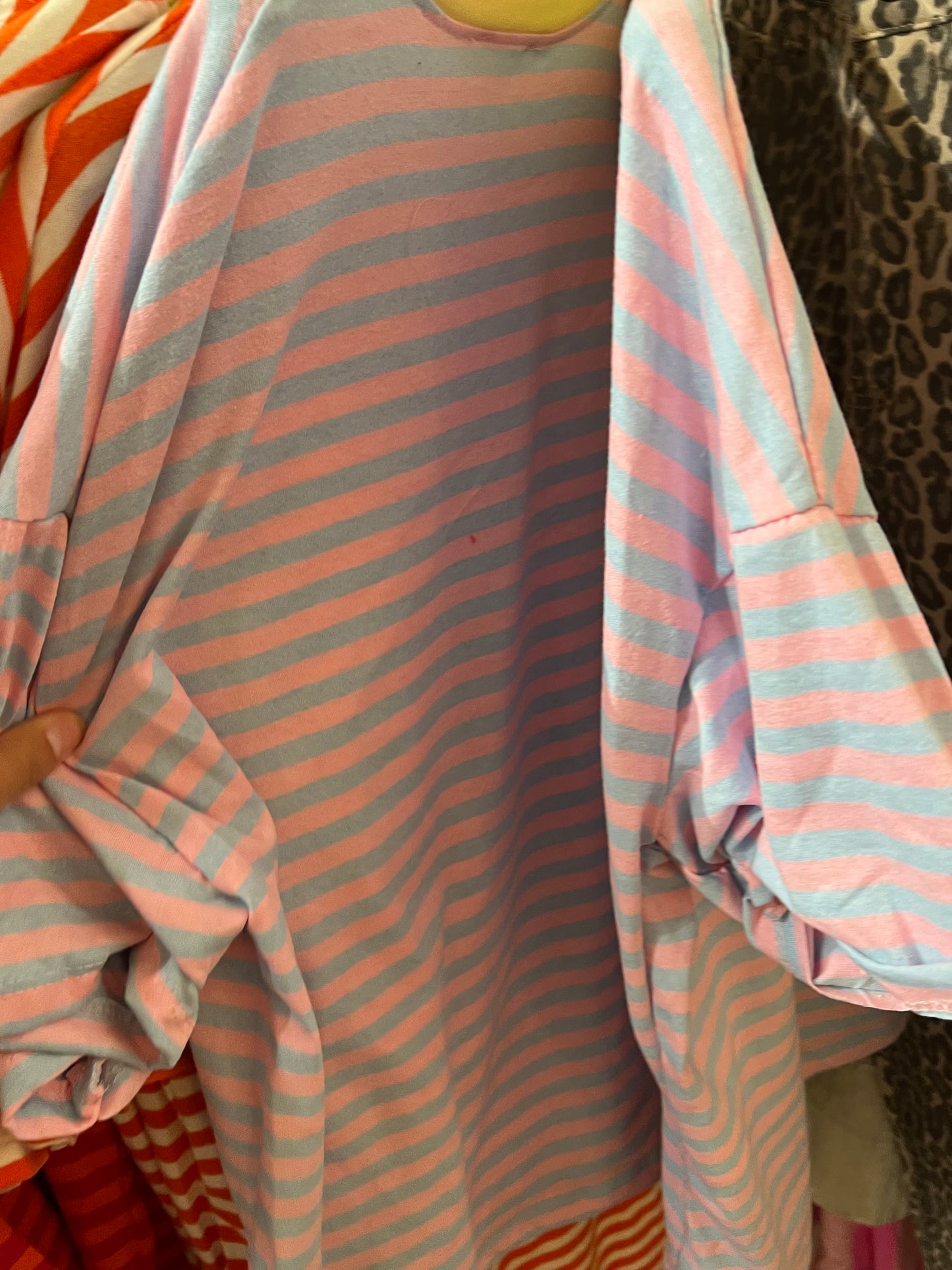 T-SHIRT ROZE-BLAUW