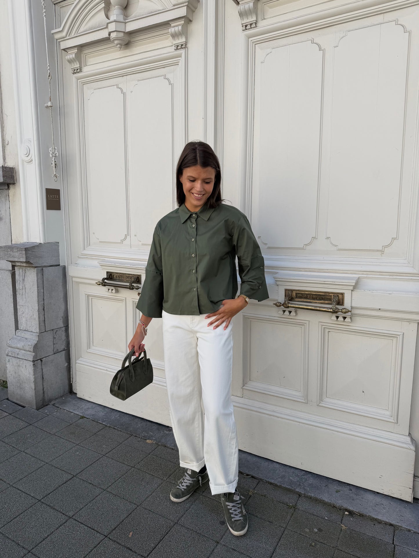 WITTE BALLOON JEANS