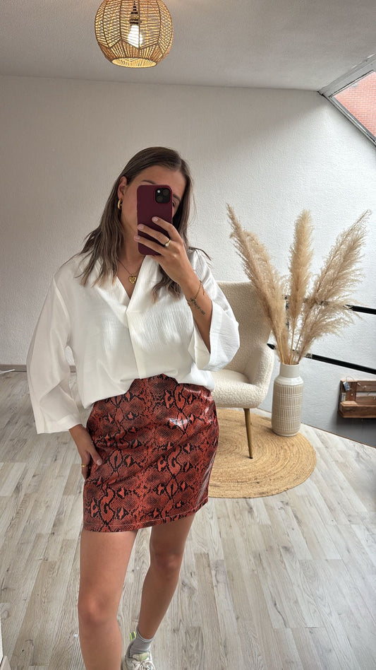 Lederlook rok