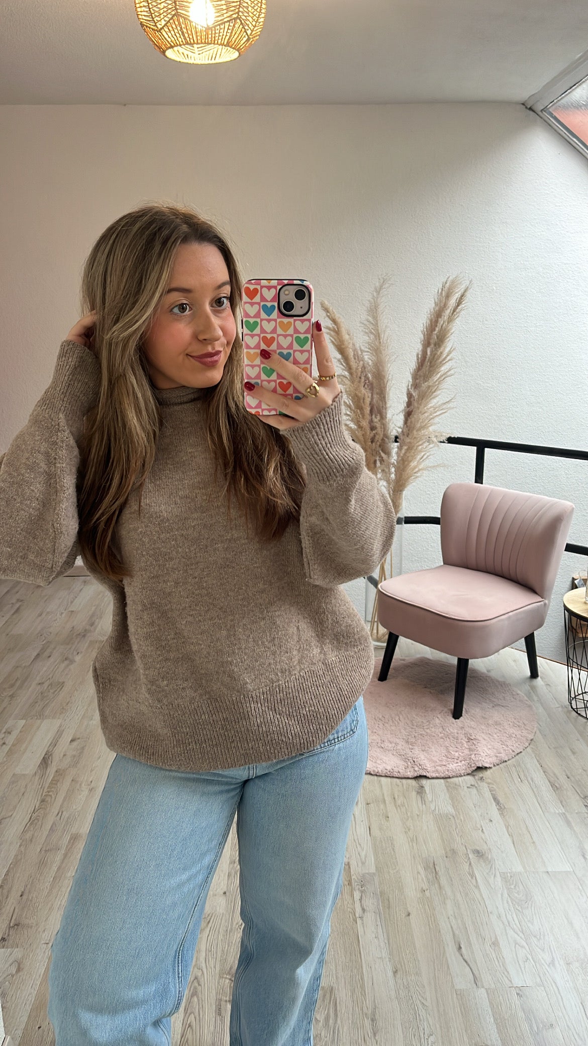 Bruine knit trui