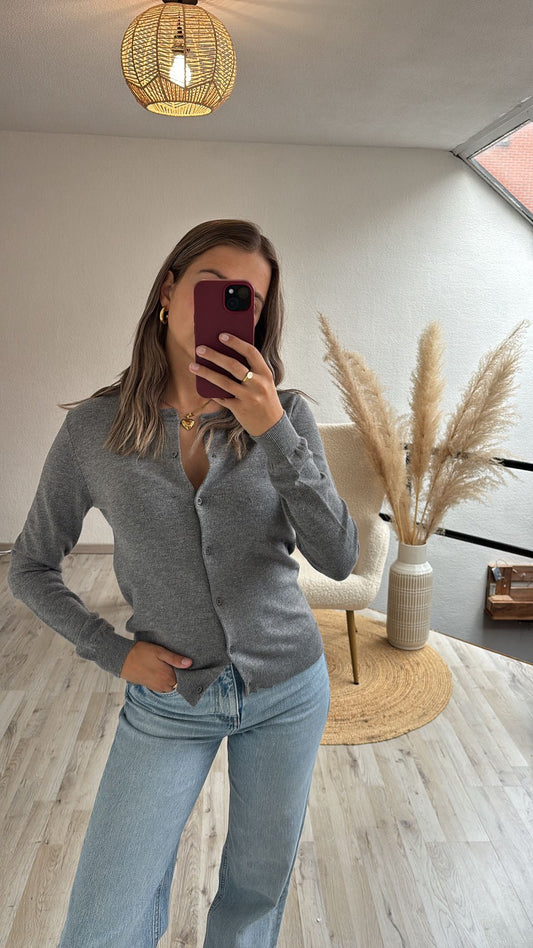 Grijze cardigan