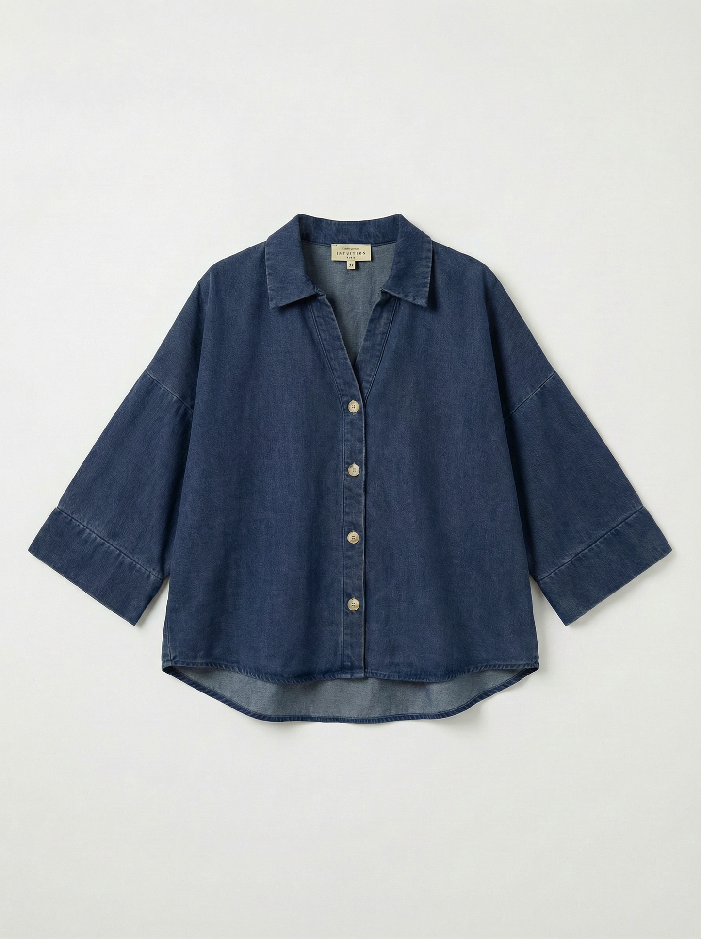 JEANSBLOUSE DONKERBLAUW
