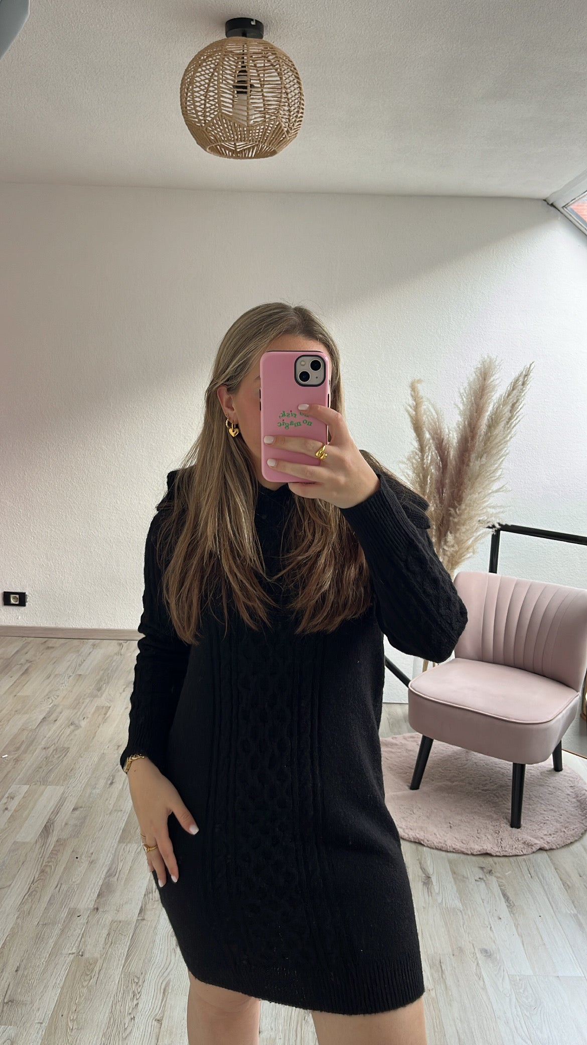 Zwarte knit jurk