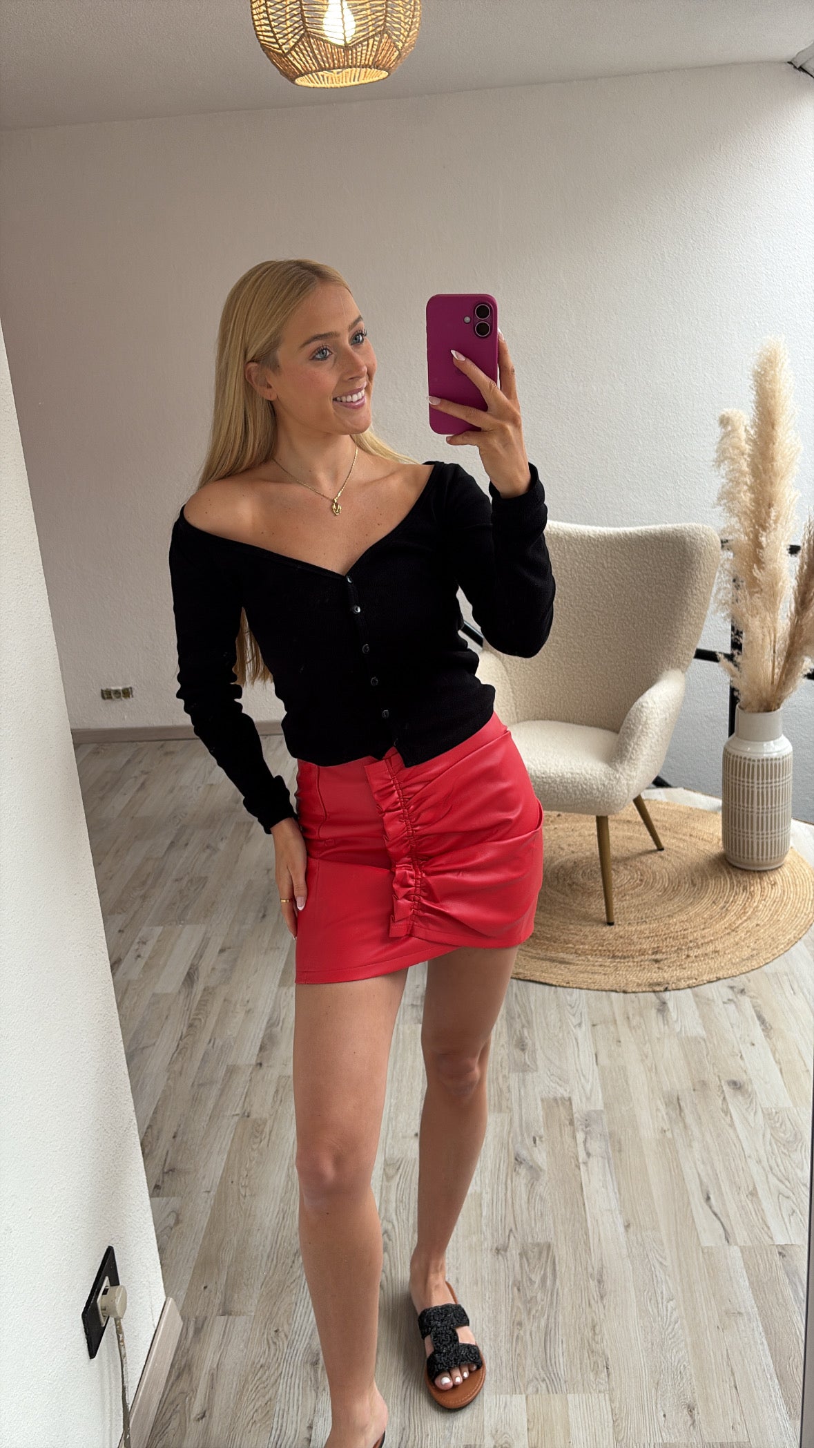 Lederlook rokje