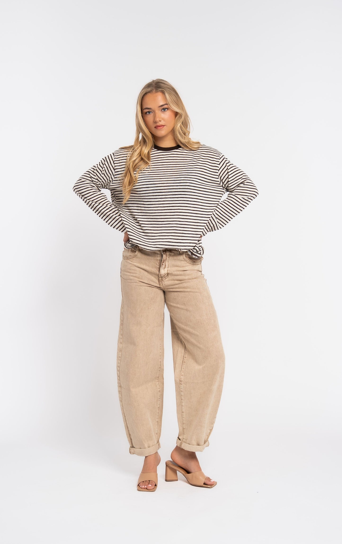 BALLOON JEANS BEIGE