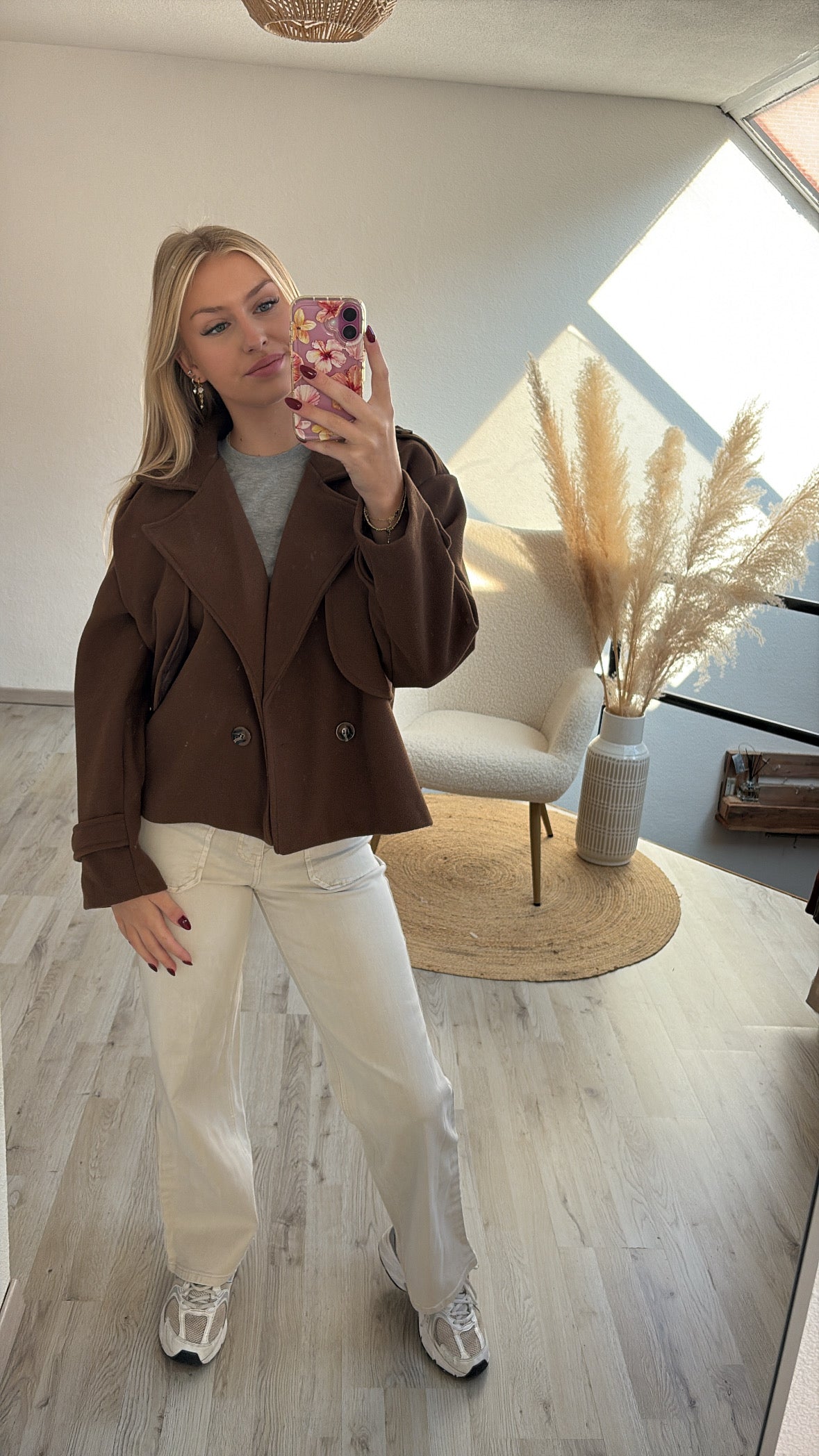 Trenchcoat kort choco
