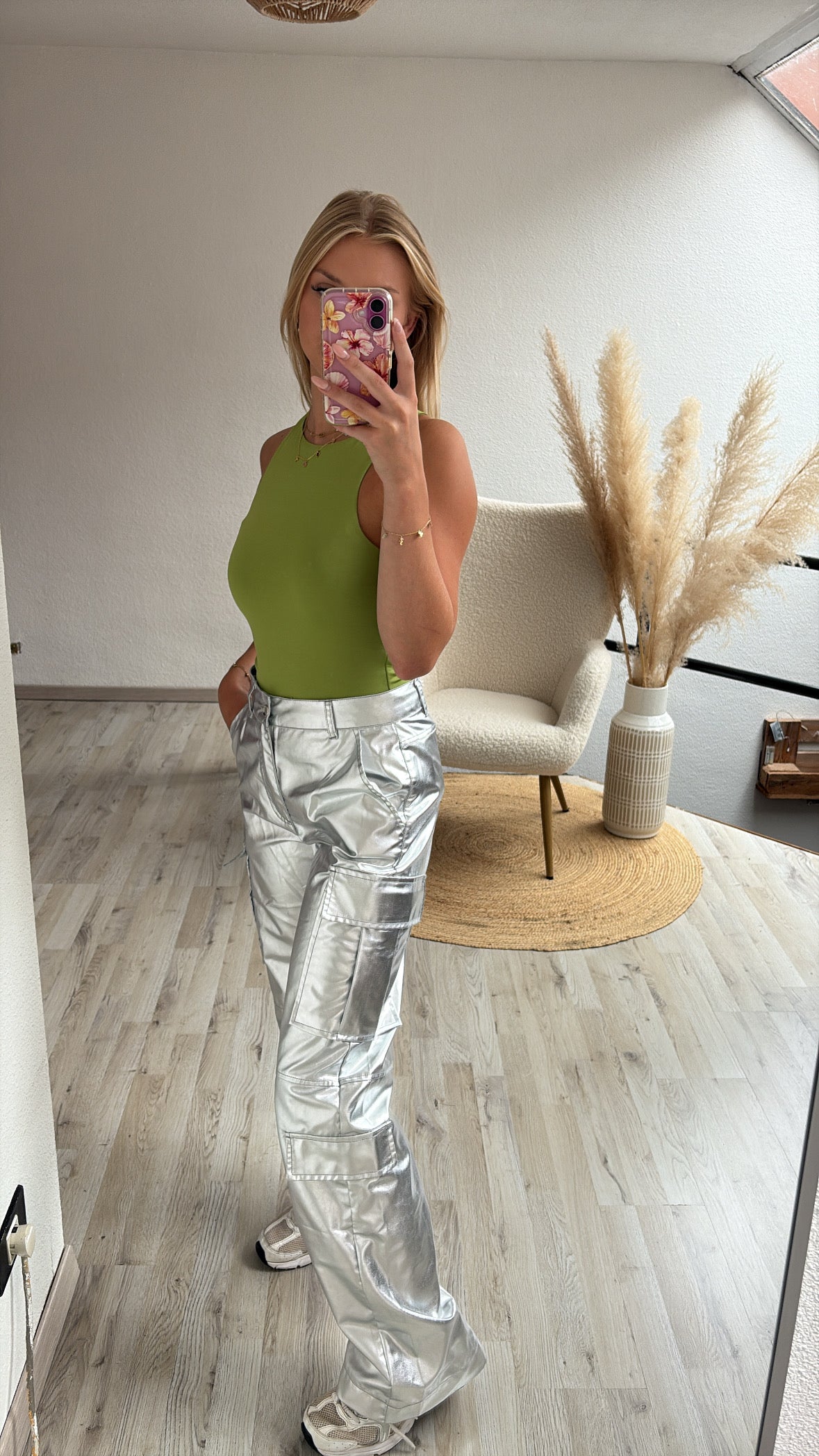 Metallic broek