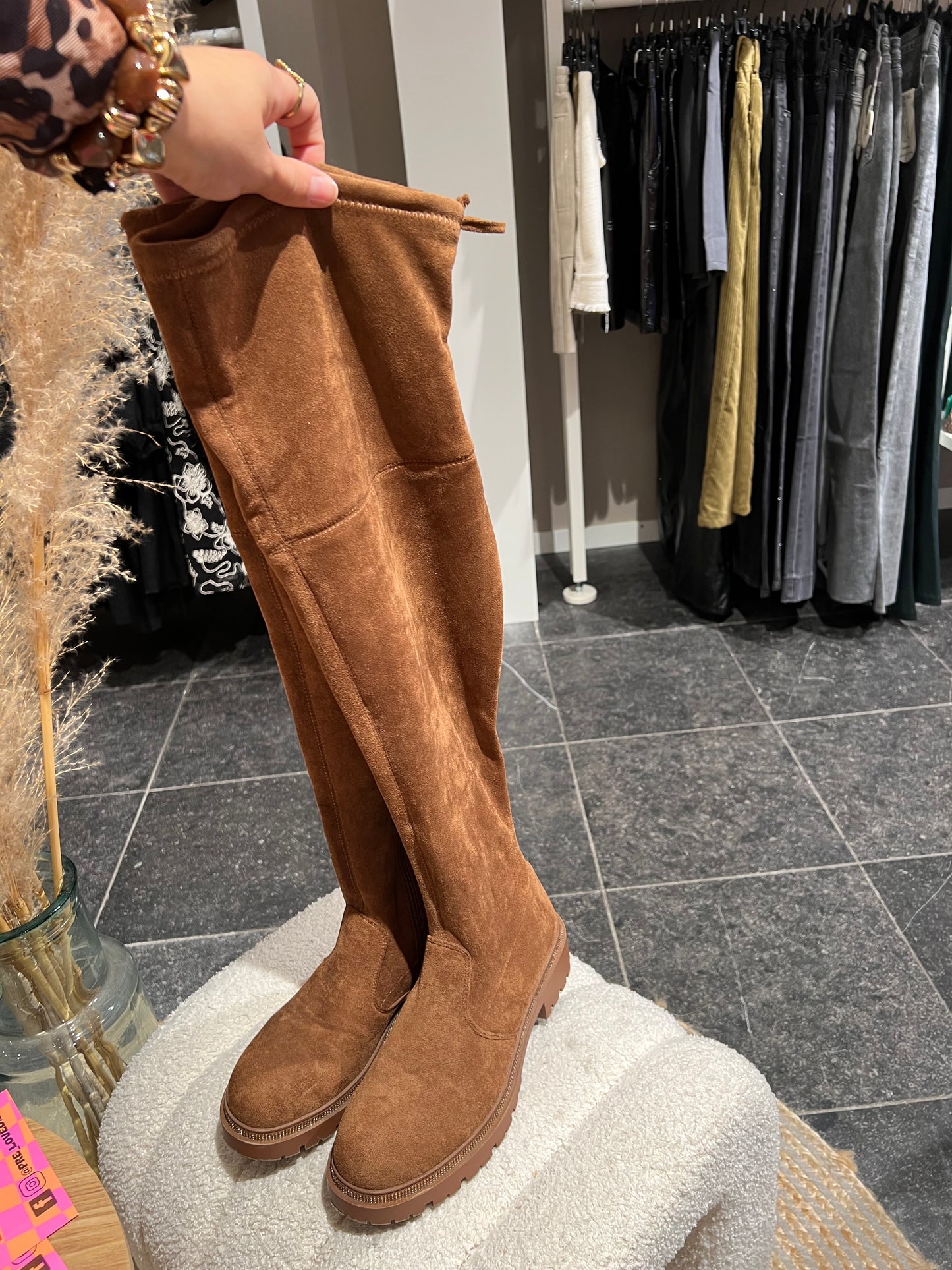 Overknee boots camel
