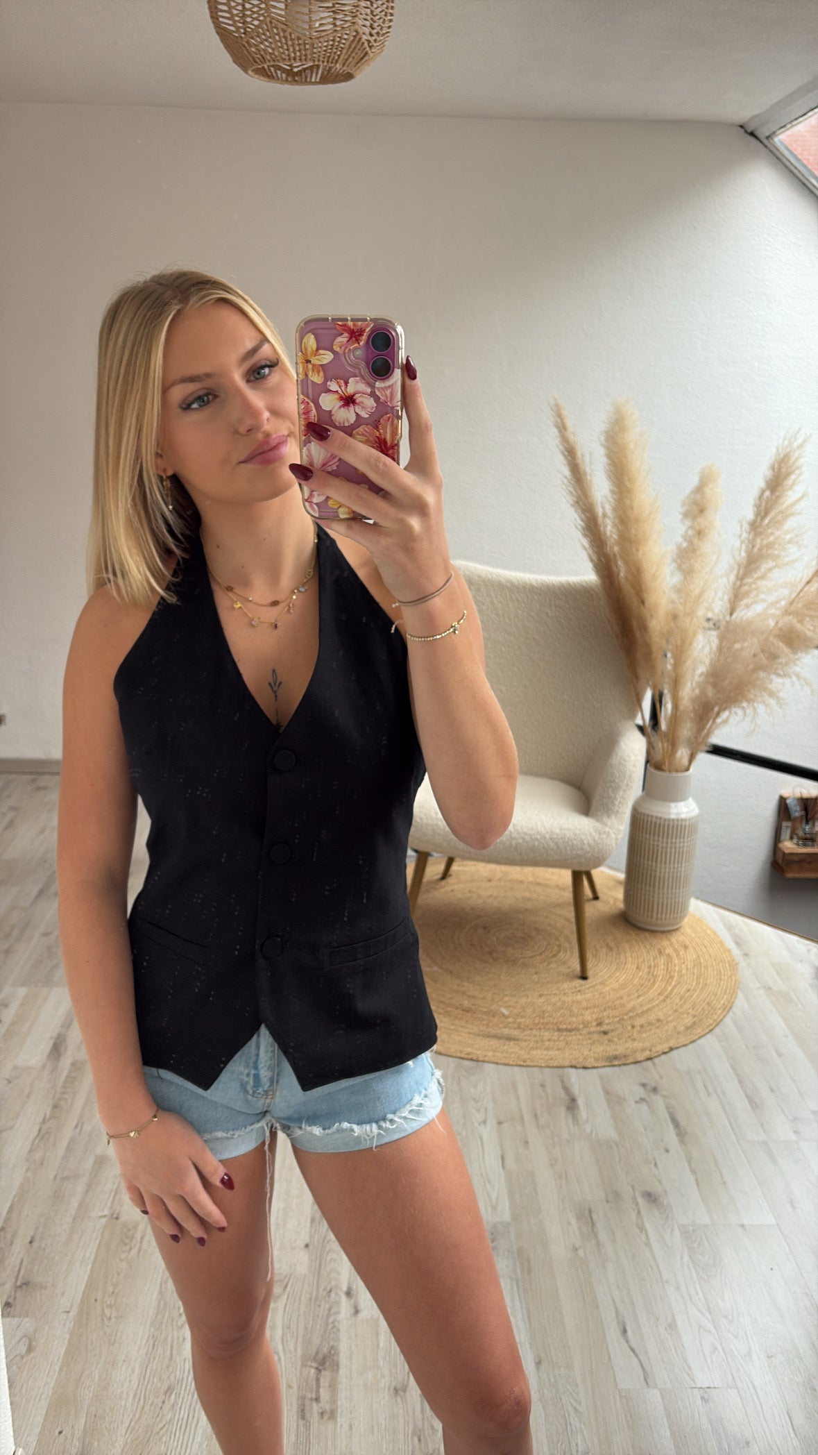 Gilet top zwart