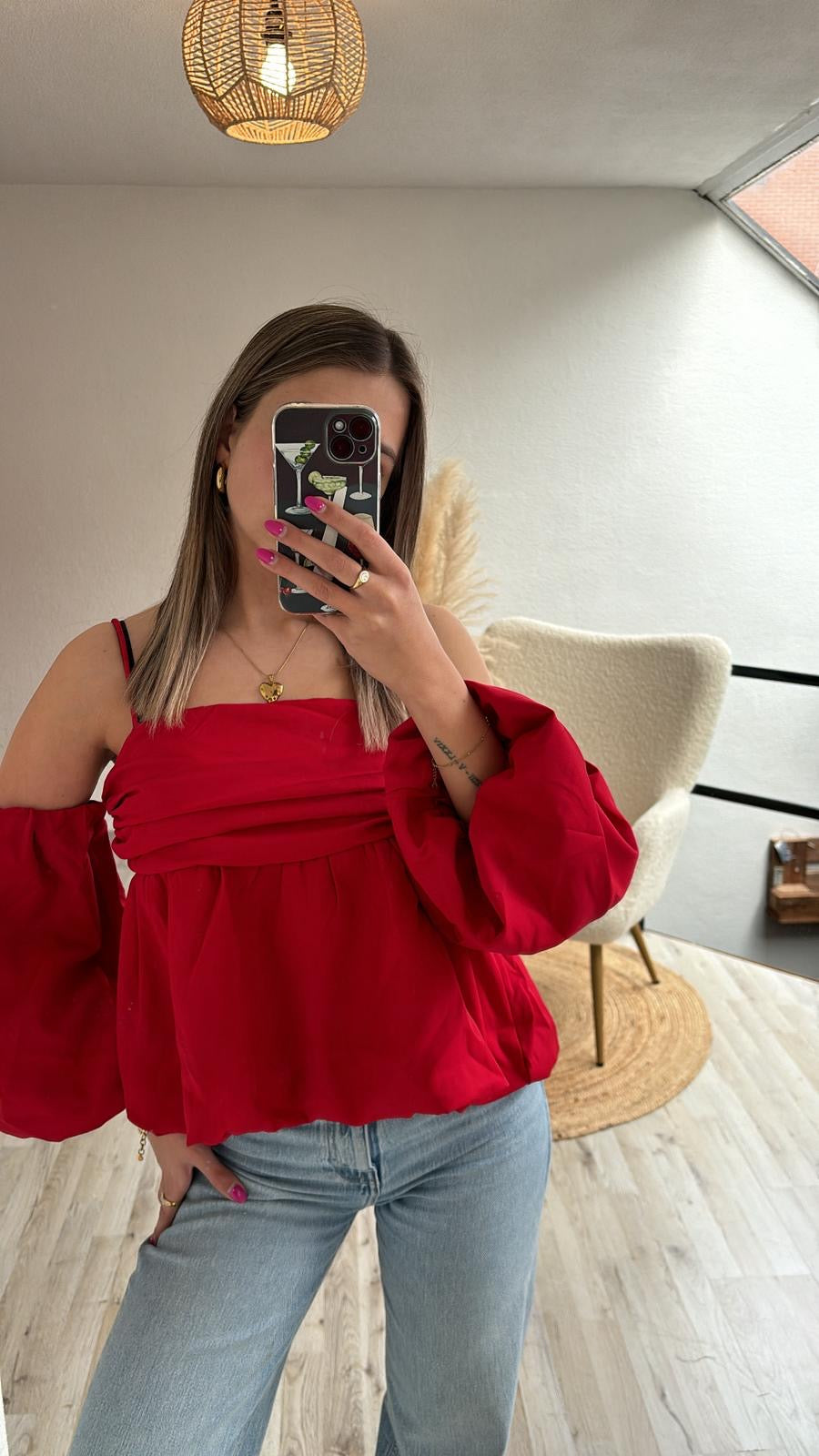 Rode blouse