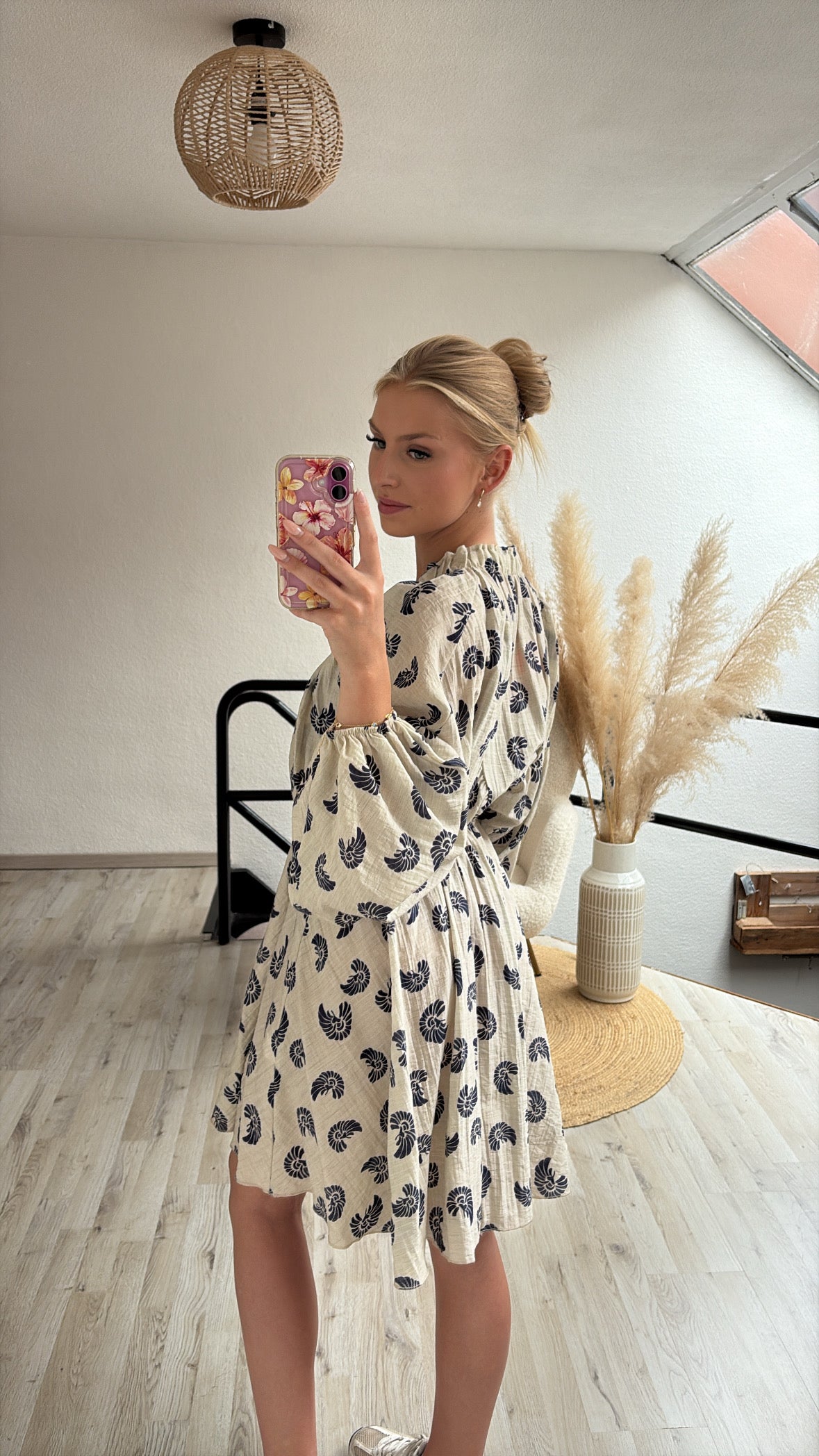 Flowy jurk blauw