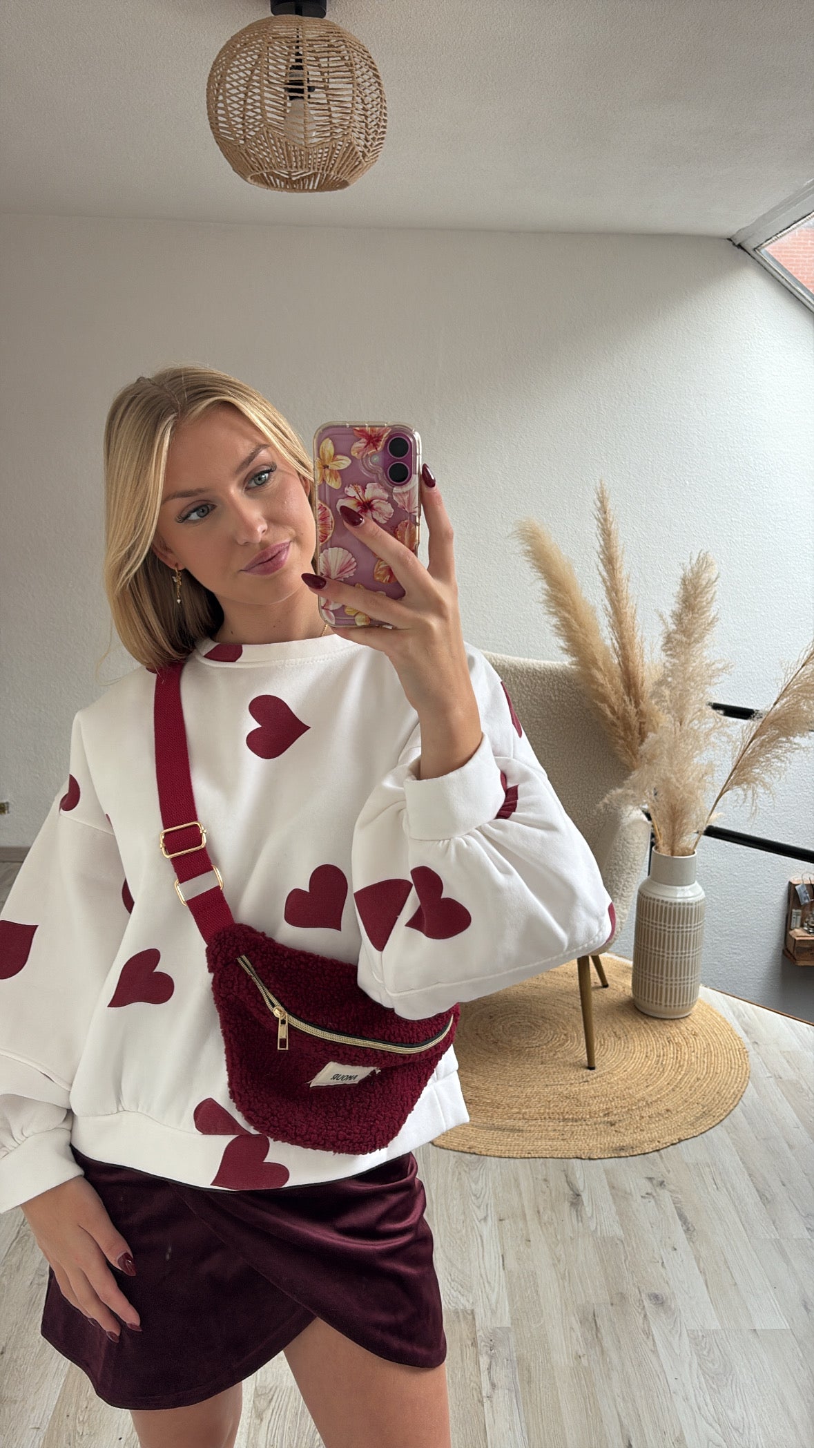 Burgundy tasje