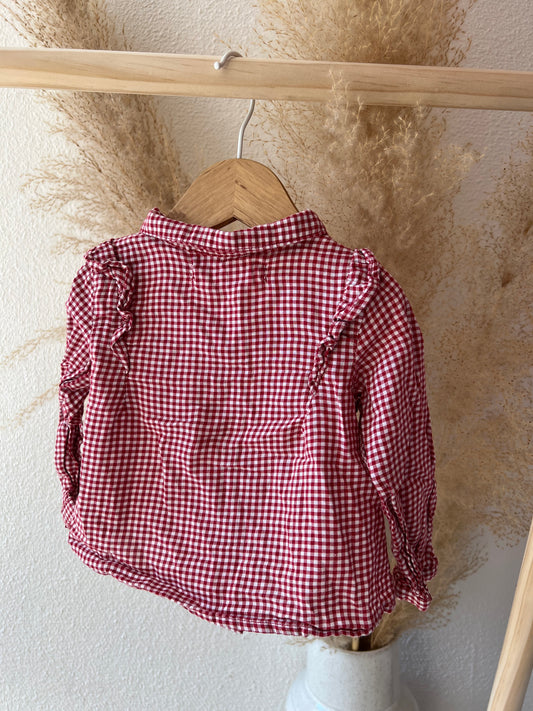 Geruite blouse