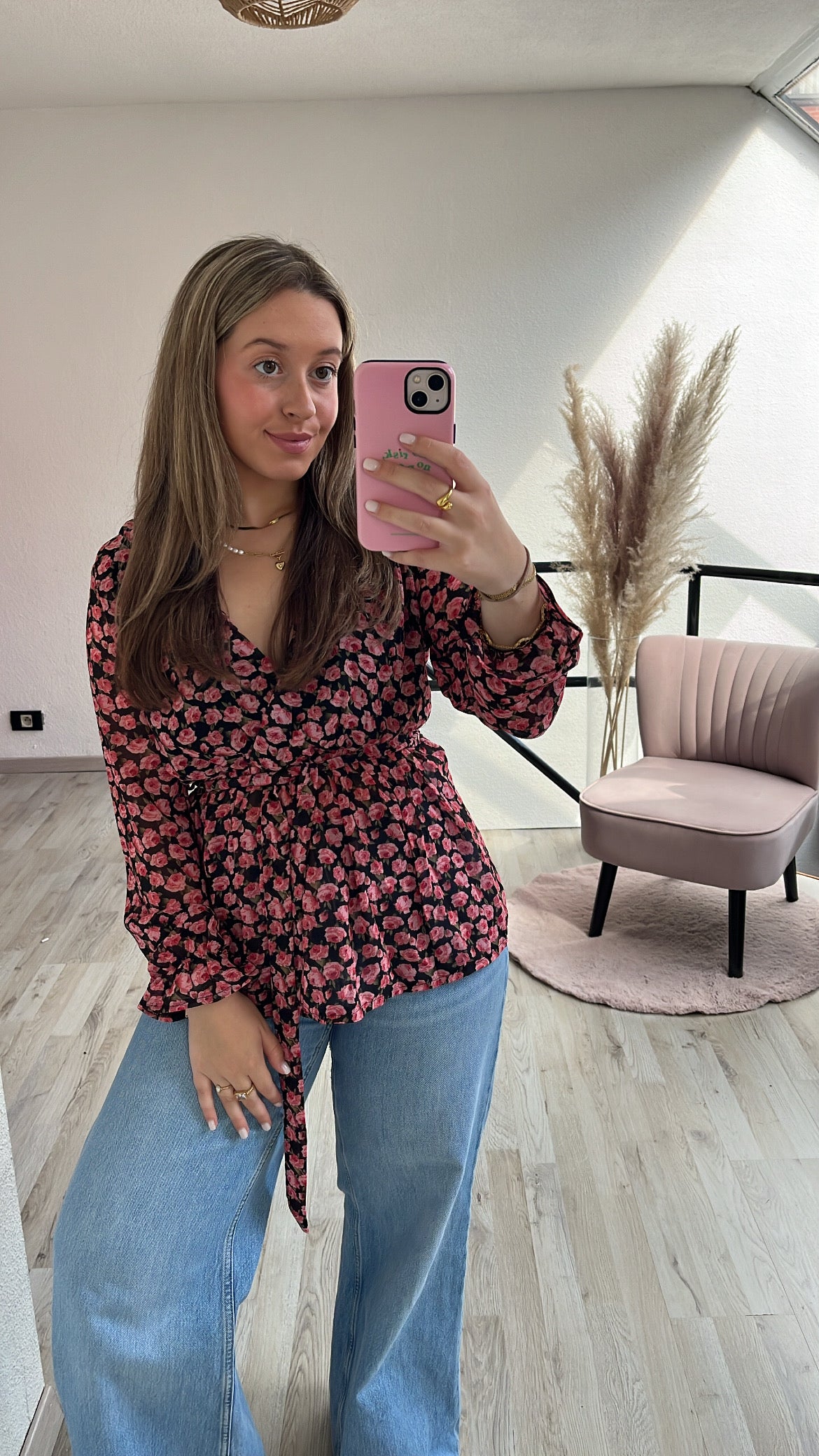 Gebloemde blouse