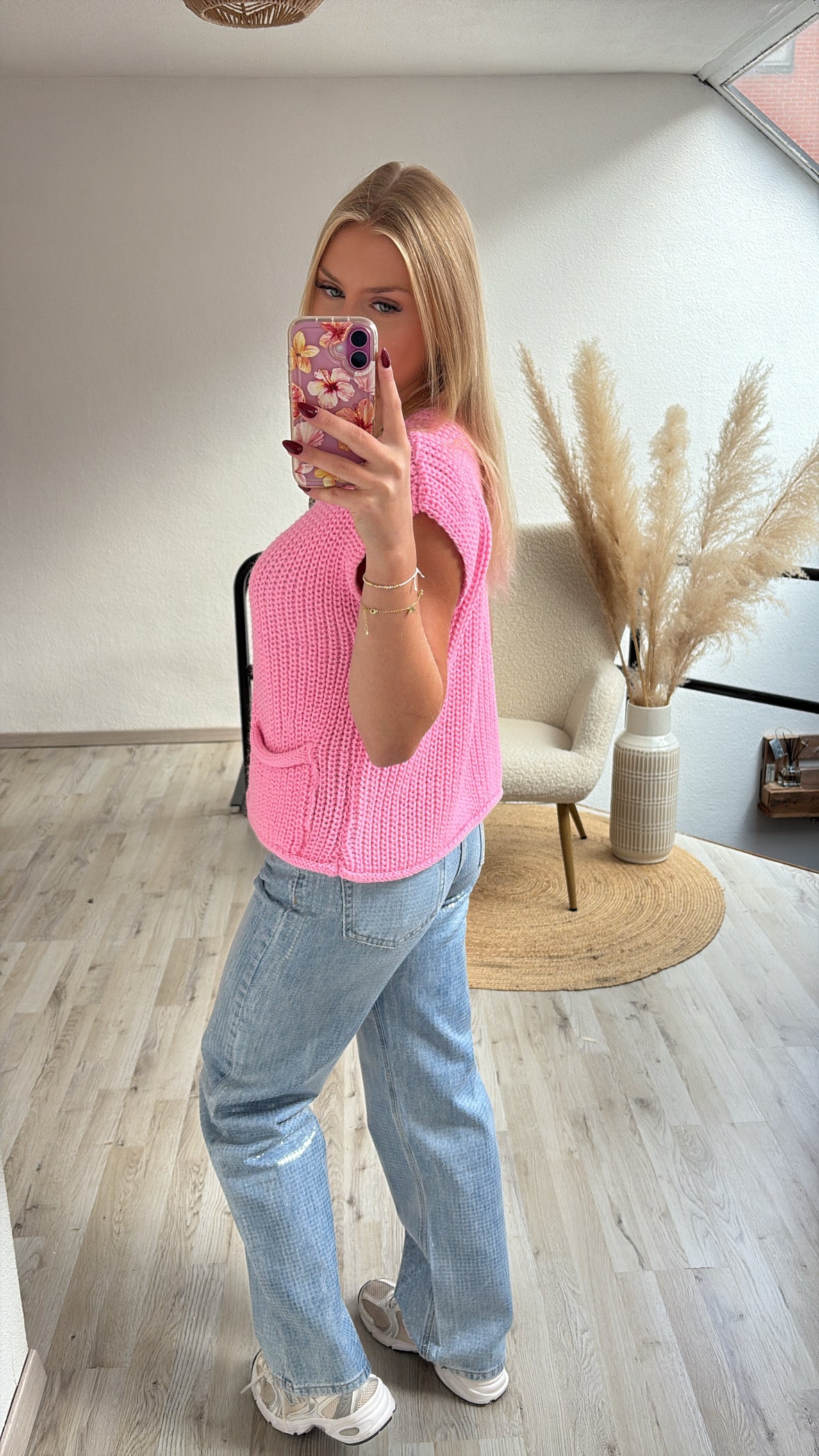 Knit top roze