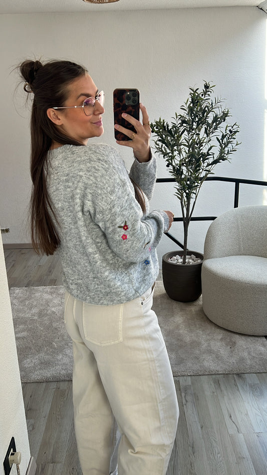 KNITTED TRUI BLOEMEN